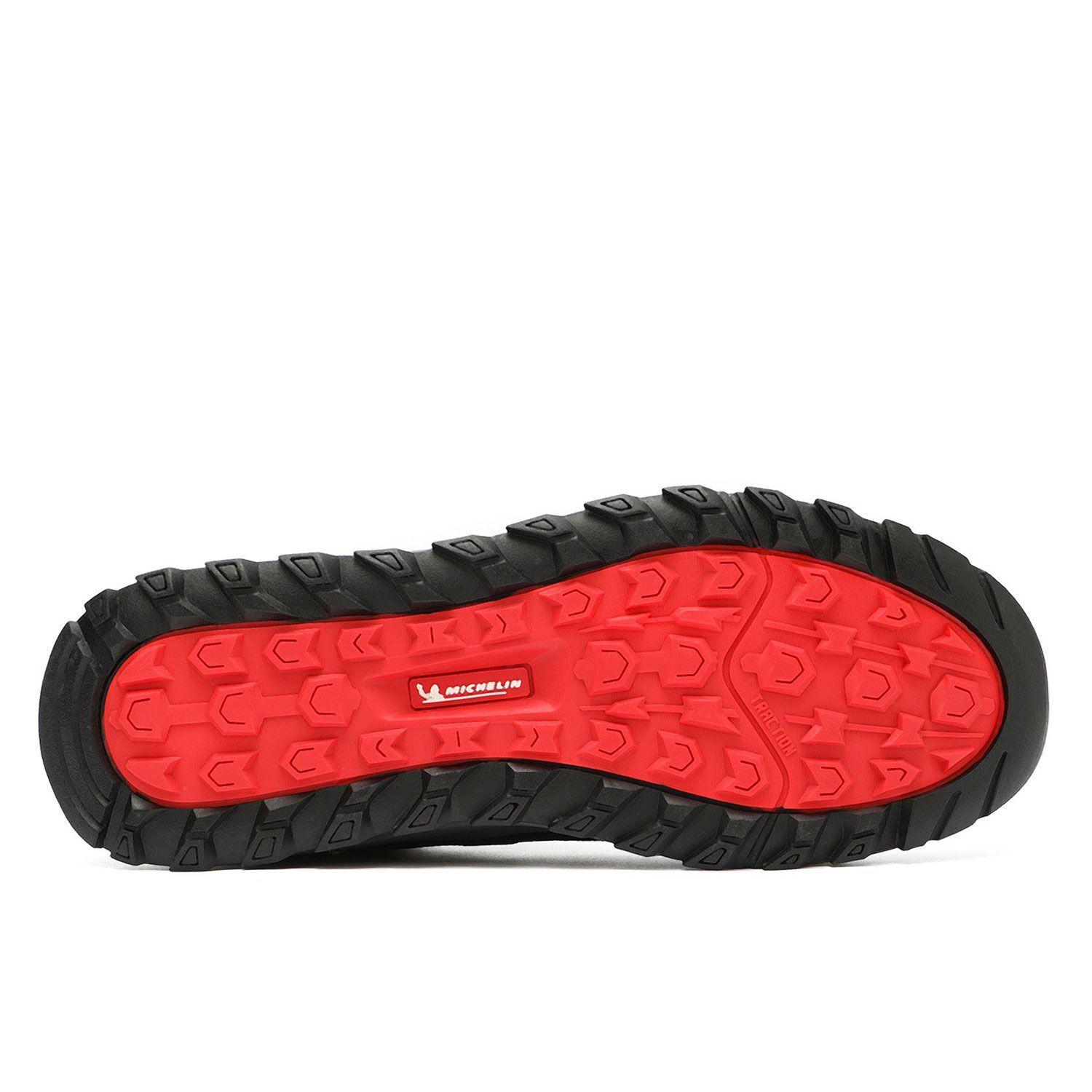 Zapatilla Hiking Senderismo Hombre Negro Rojo Michelin Dr36-2