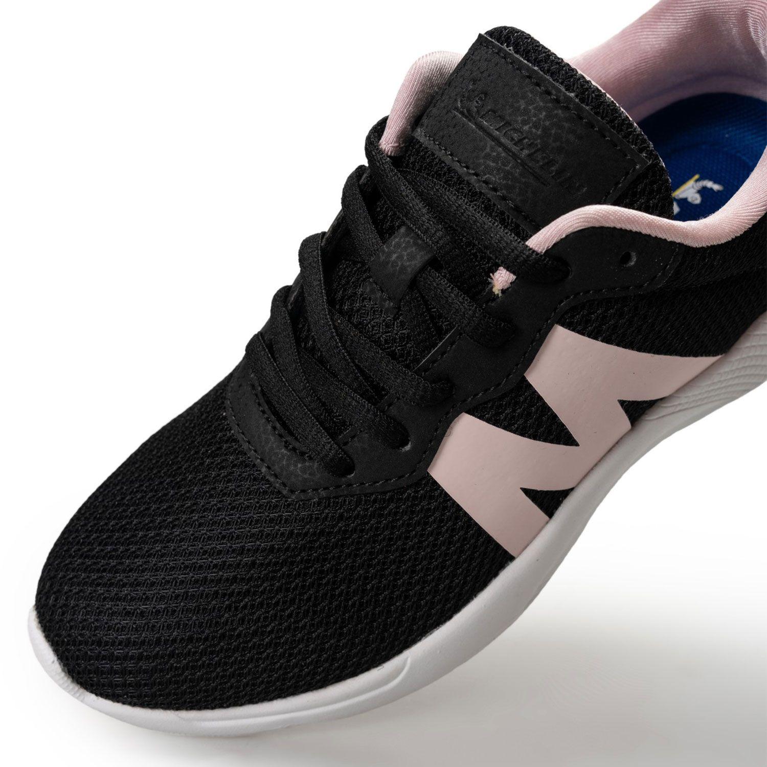 Zapatillas Deportivas Para Mujer Negro Rosado Michelin Cr16-5