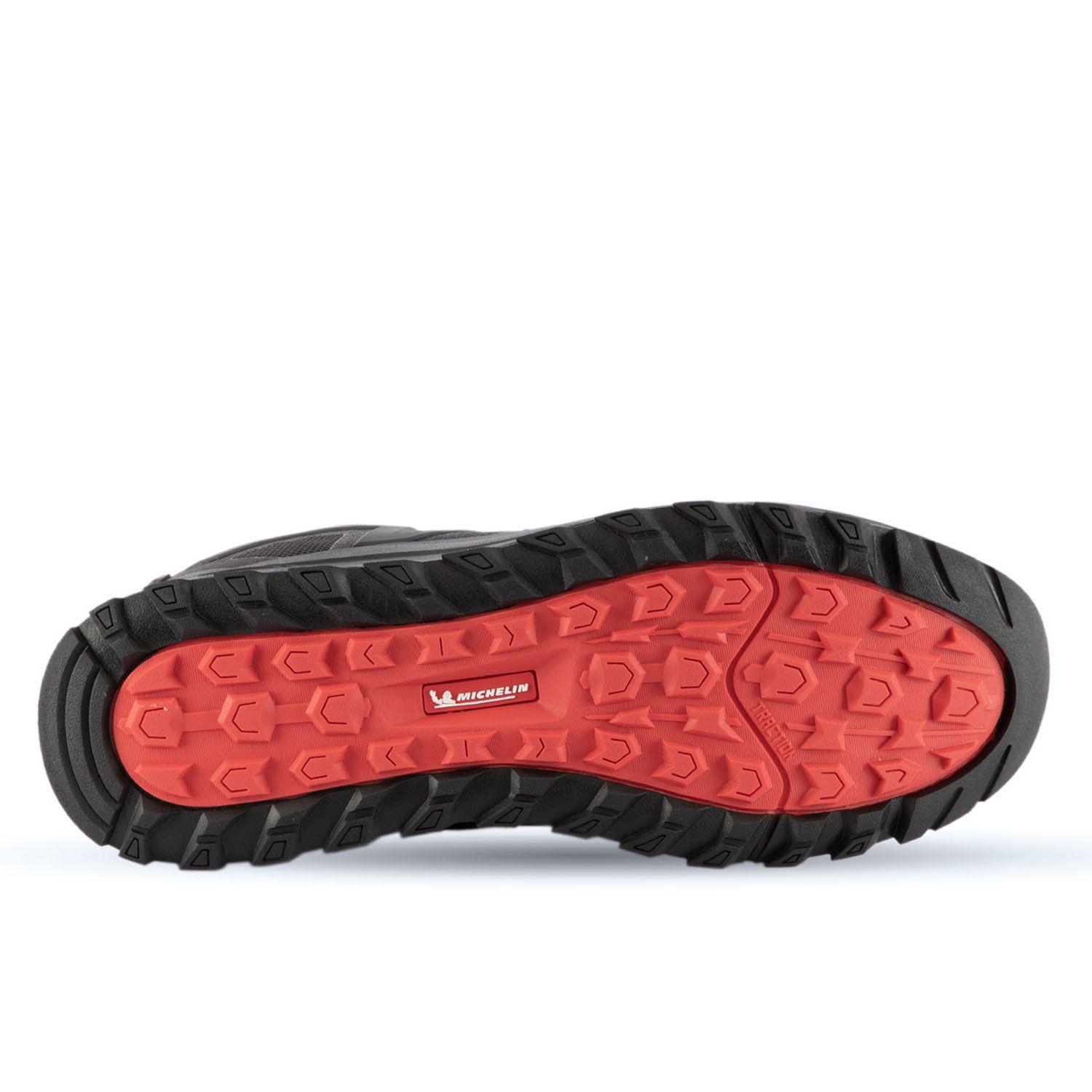 Zapatilla Trail Running Hombre Negro Rojo Michelin Dr28-2