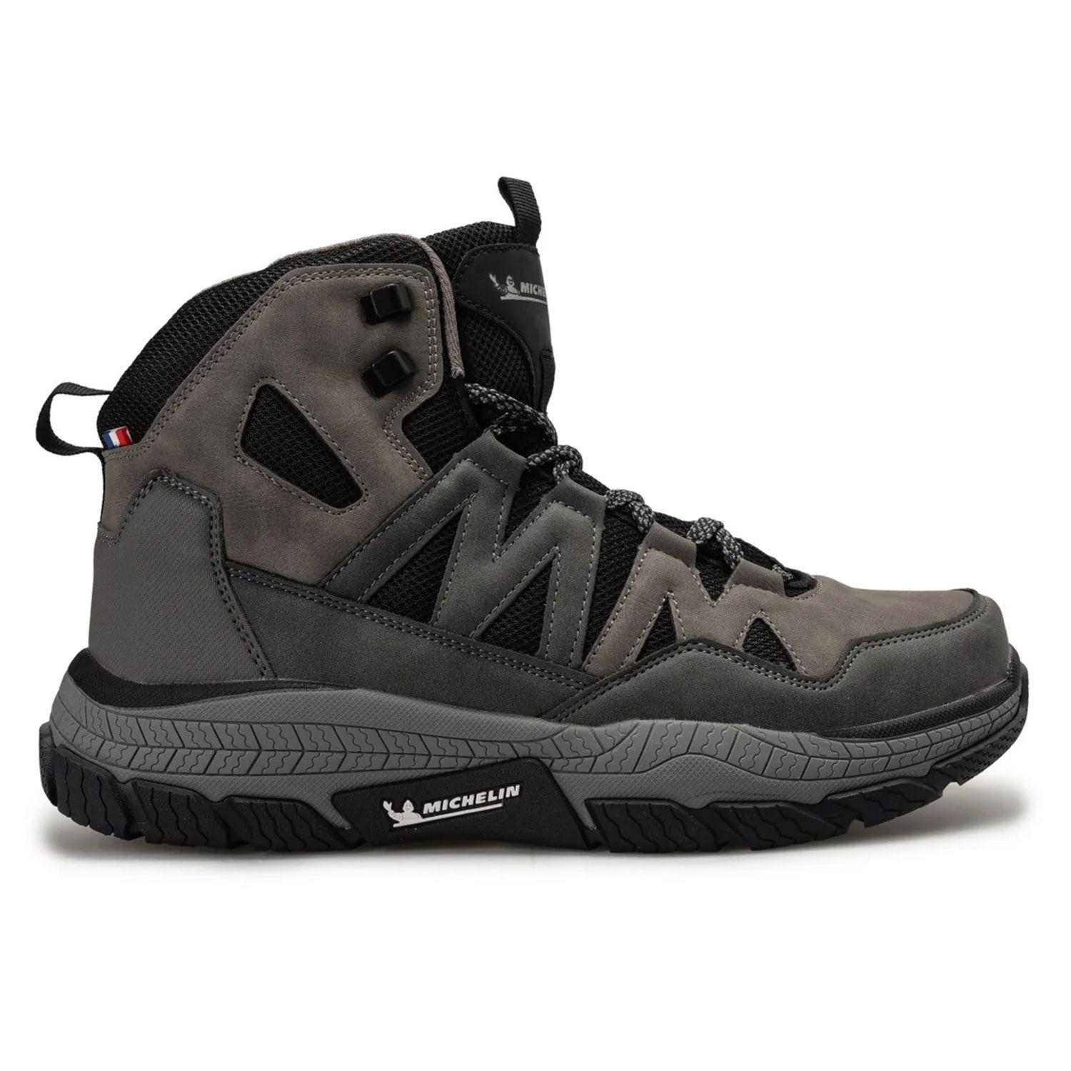 Zapatilla Botín Casual Urbano Hombre Gris Michelin Df10-1
