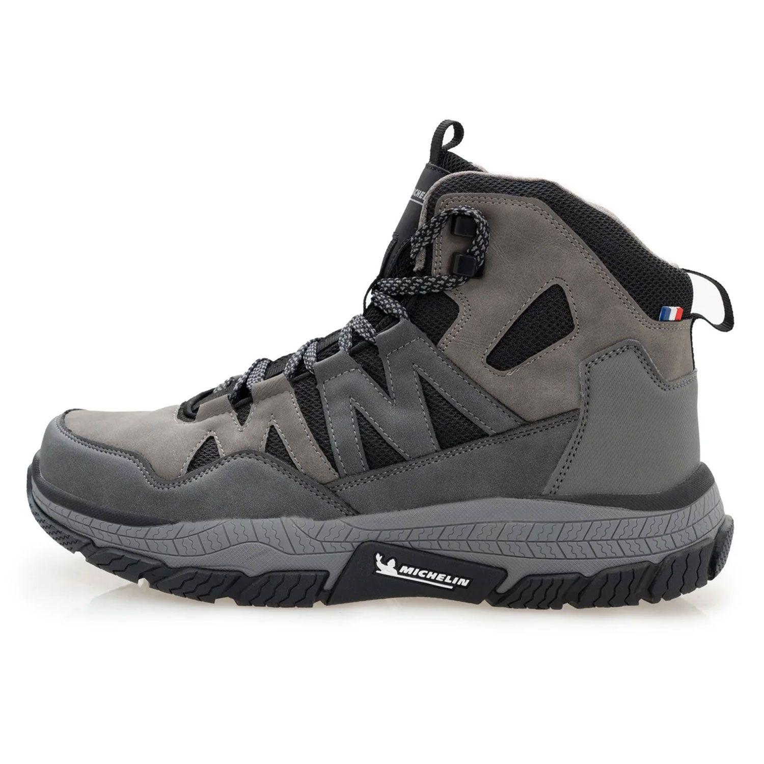 Zapatilla Botín Casual Urbano Hombre Gris Michelin Df10-3