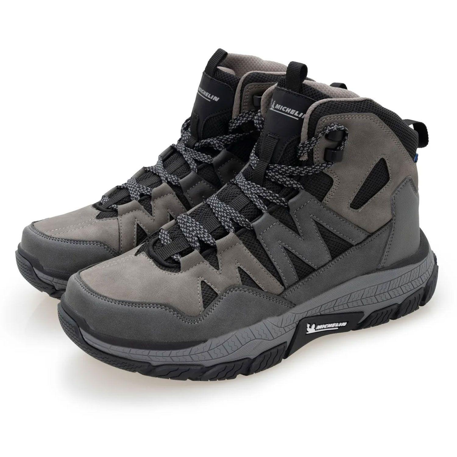 Zapatilla Botín Casual Urbano Hombre Gris Michelin Df10-4