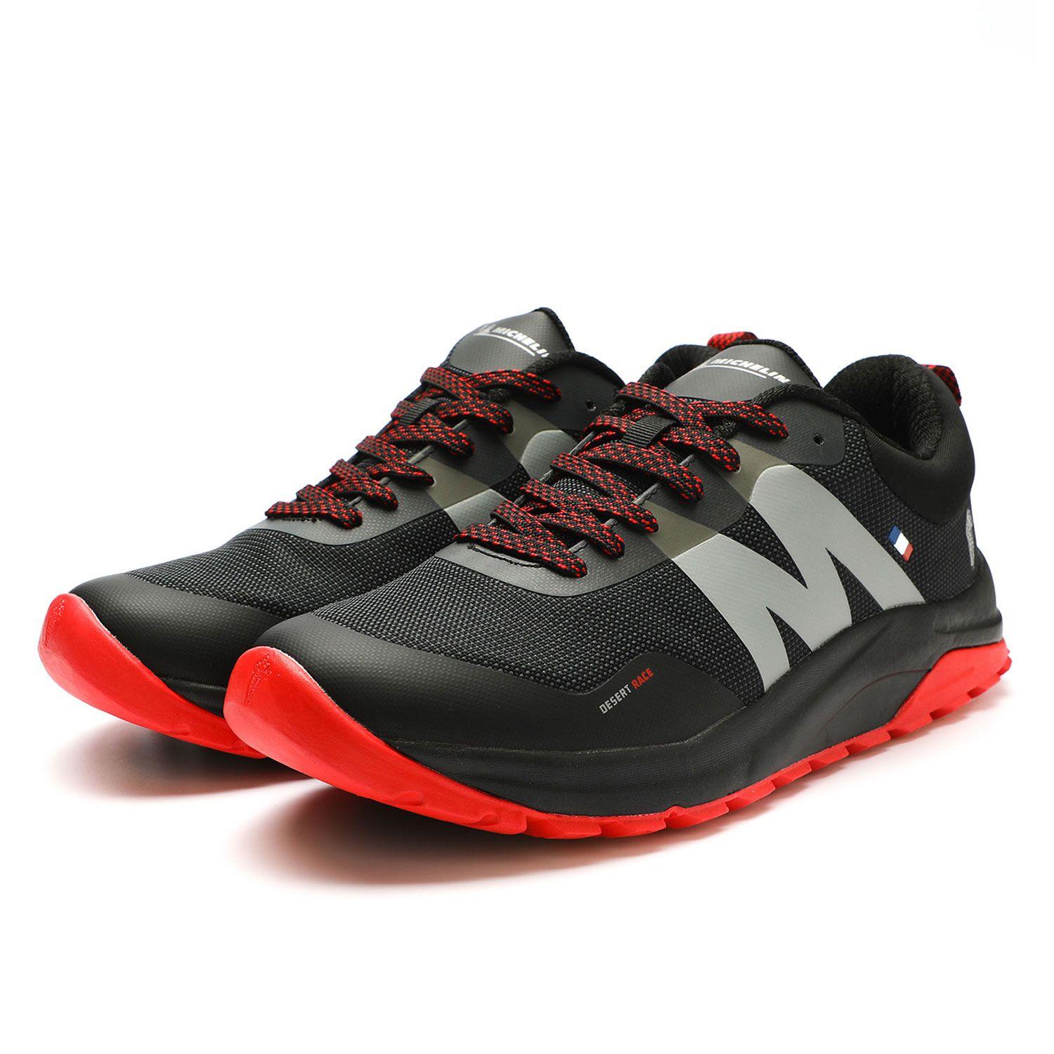 Zapatillas Deportivas Trail Hombre Negro Rojo Michelin Dr40-4