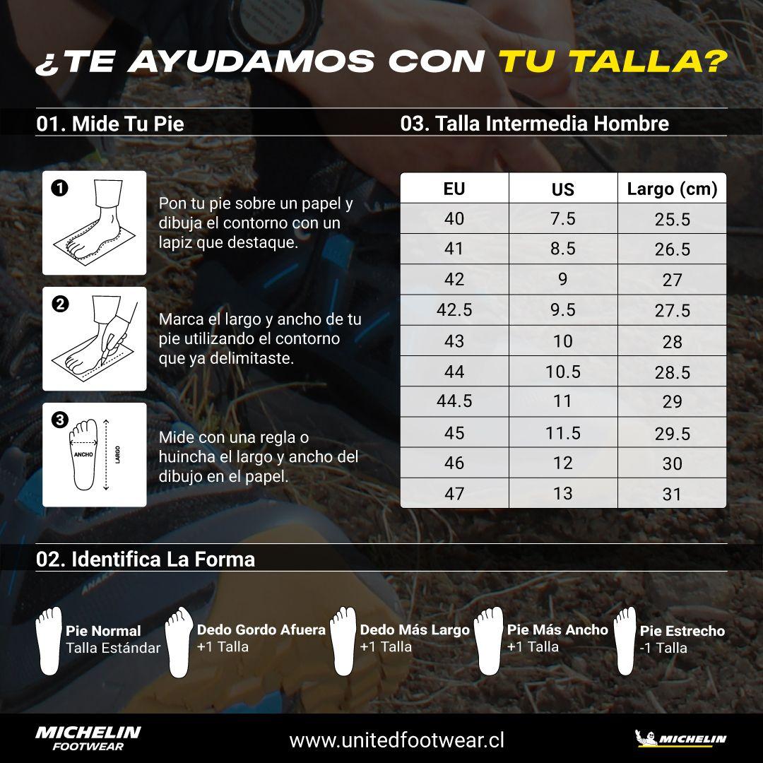 Botín Outdoor Waterproof Caña Alta Hombre Azul Michelin Dr39-7