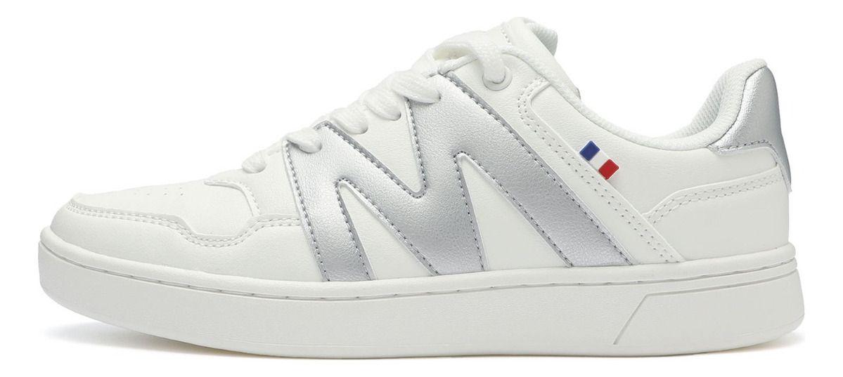 Zapatilla Urbana Mujer Blanco Y Plateado Michelin Ps22-2