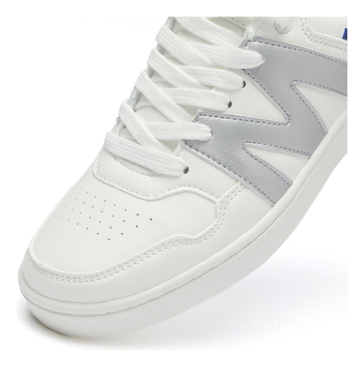 Zapatilla Urbana Mujer Blanco Y Plateado Michelin Ps22-4