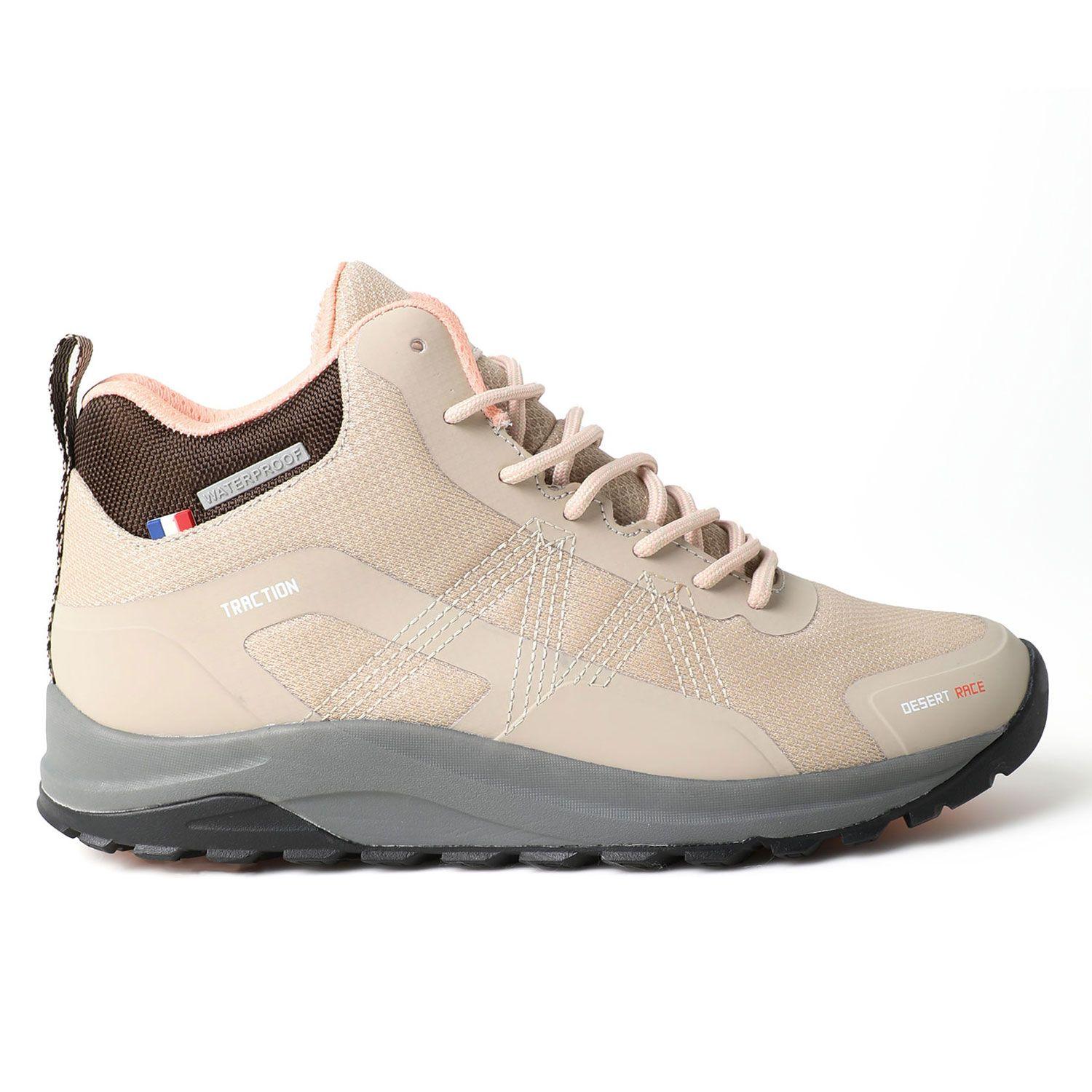 Zapatilla Botín Senderismo Mujer Beige Rosa Michelin Dr09-1