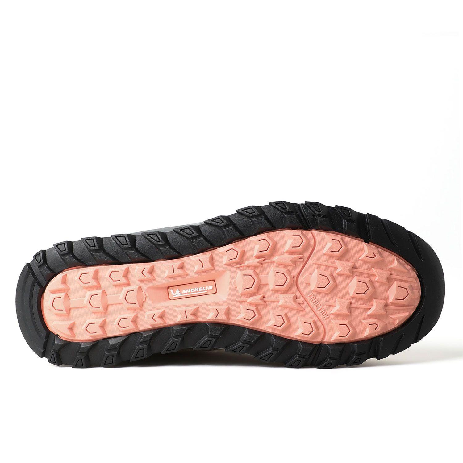 Zapatilla Botín Senderismo Mujer Beige Rosa Michelin Dr09-2