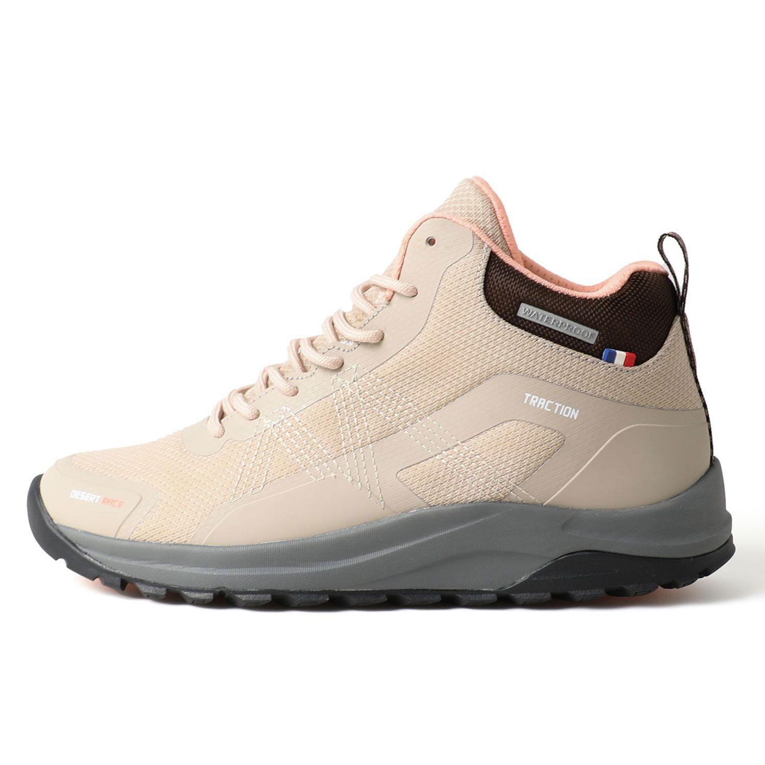 Zapatilla Botín Senderismo Mujer Beige Rosa Michelin Dr09-3