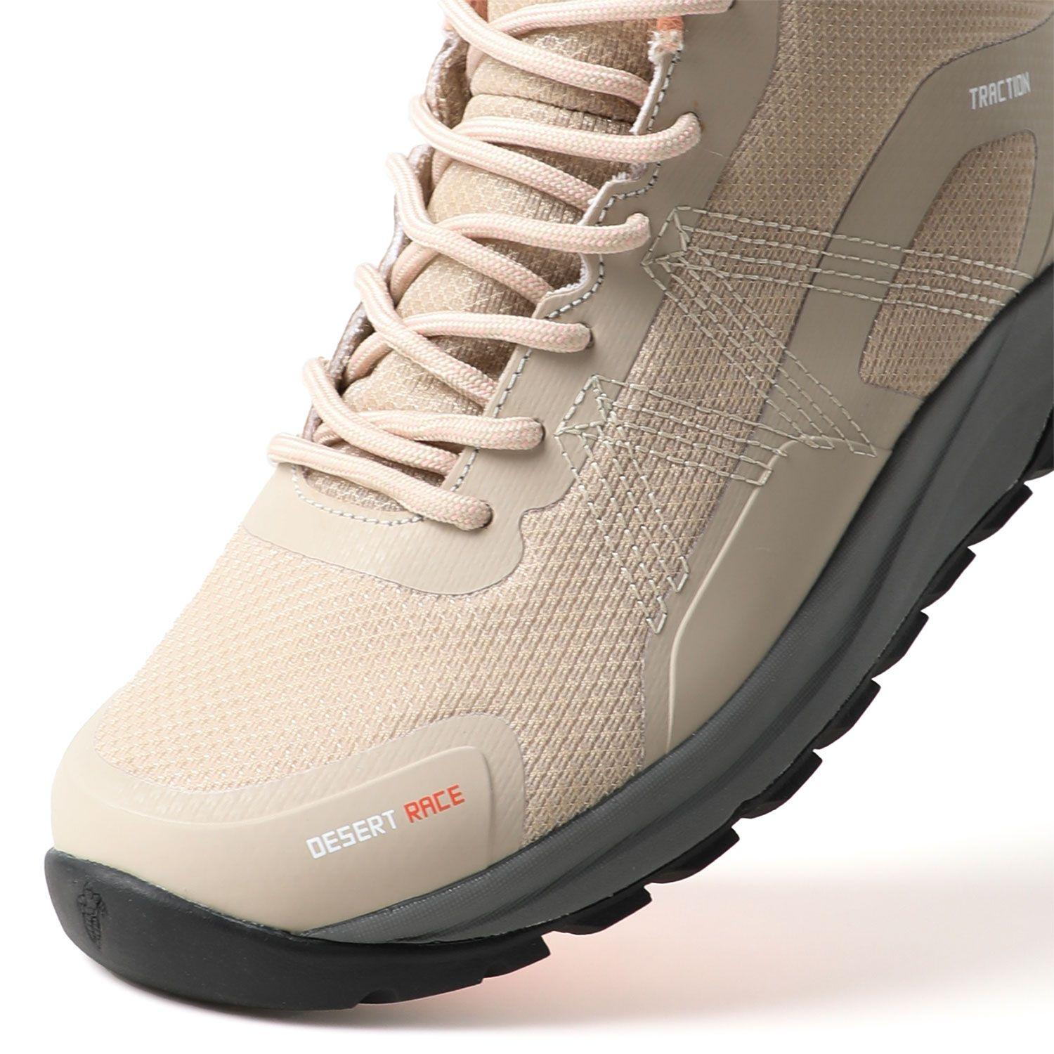 Zapatilla Botín Senderismo Mujer Beige Rosa Michelin Dr09-5