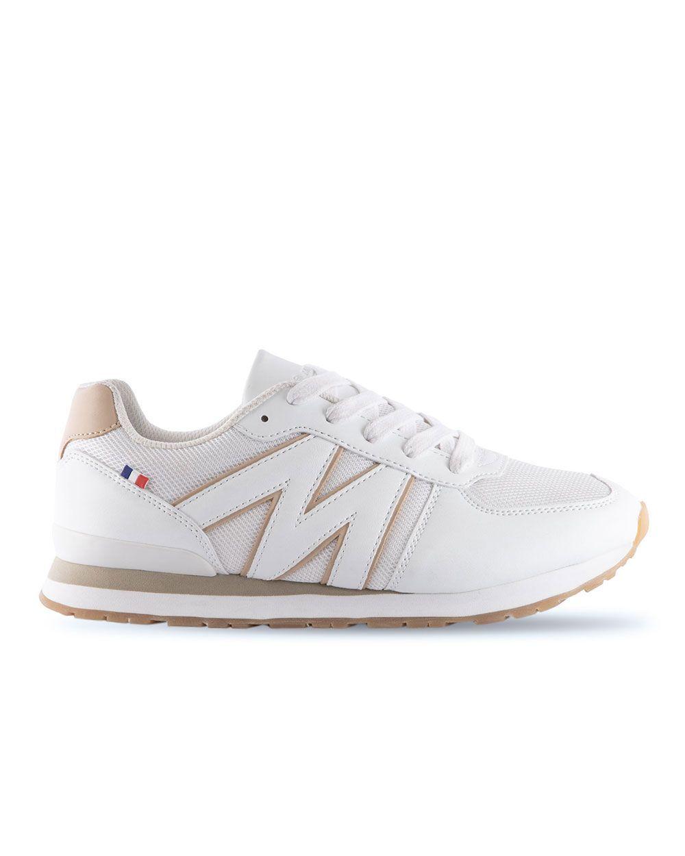 Zapatilla Casual Urbana Mujer Blanco Beige Michelin Cc12-0