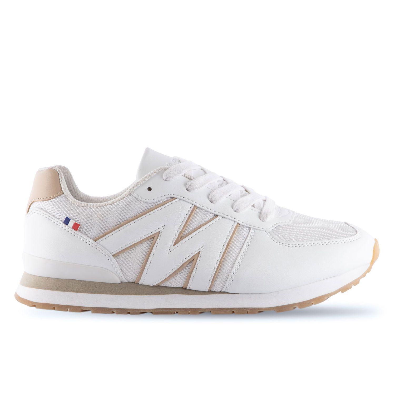 Zapatilla Casual Urbana Mujer Blanco Beige Michelin Cc12-1