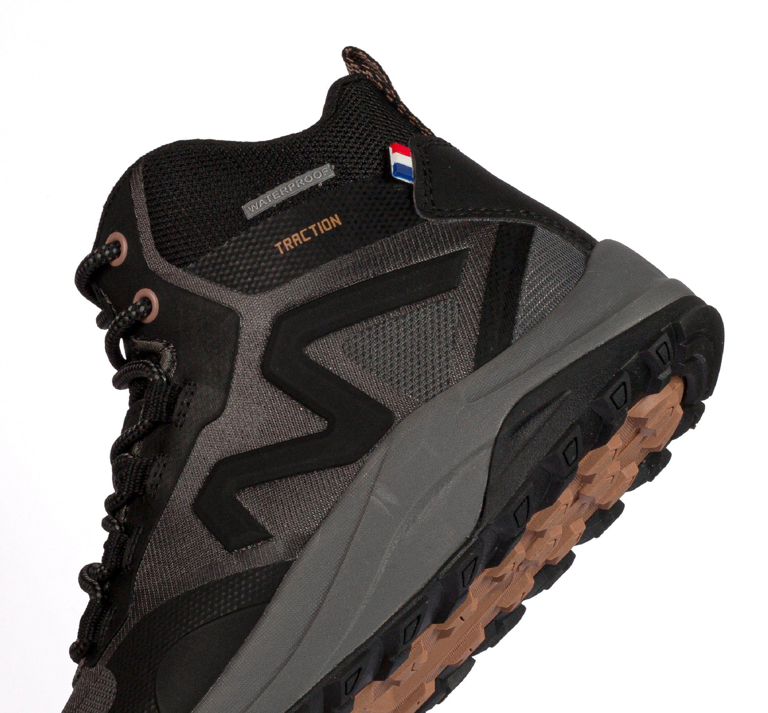 Botín Outdoor Impermeable Caña Alta Mujer Negro Gris Michelin Footwear Dr05-5