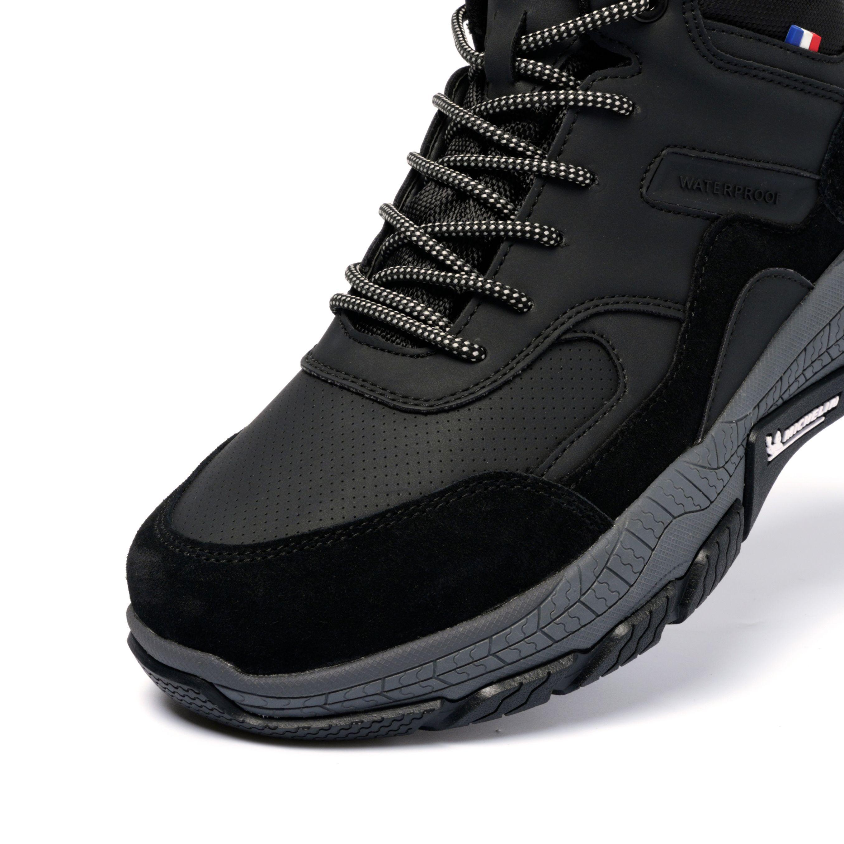 Botín Zapatilla Impermeable Hombre Negro Gris Michelin Df06-5