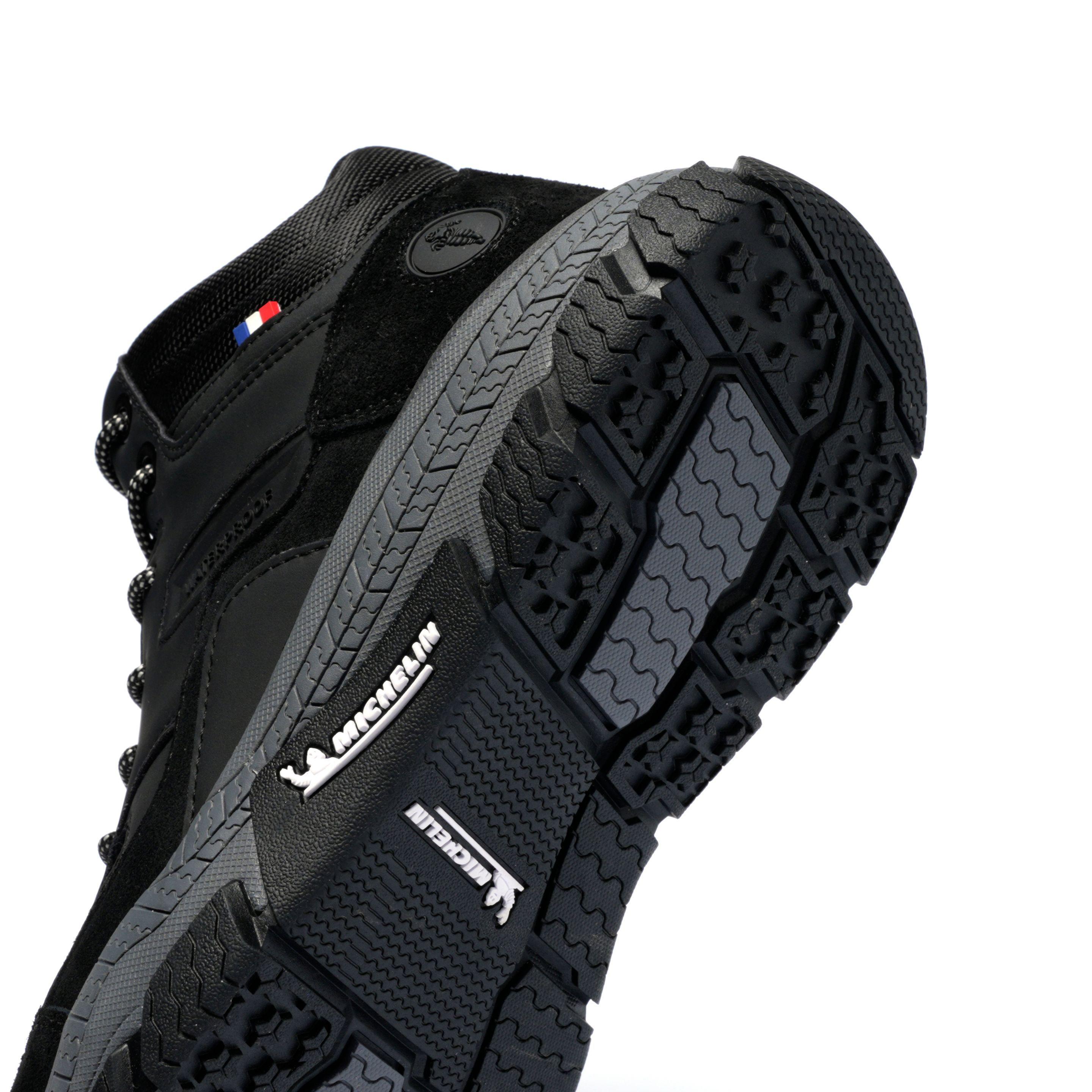 Botín Zapatilla Impermeable Hombre Negro Gris Michelin Df06-6