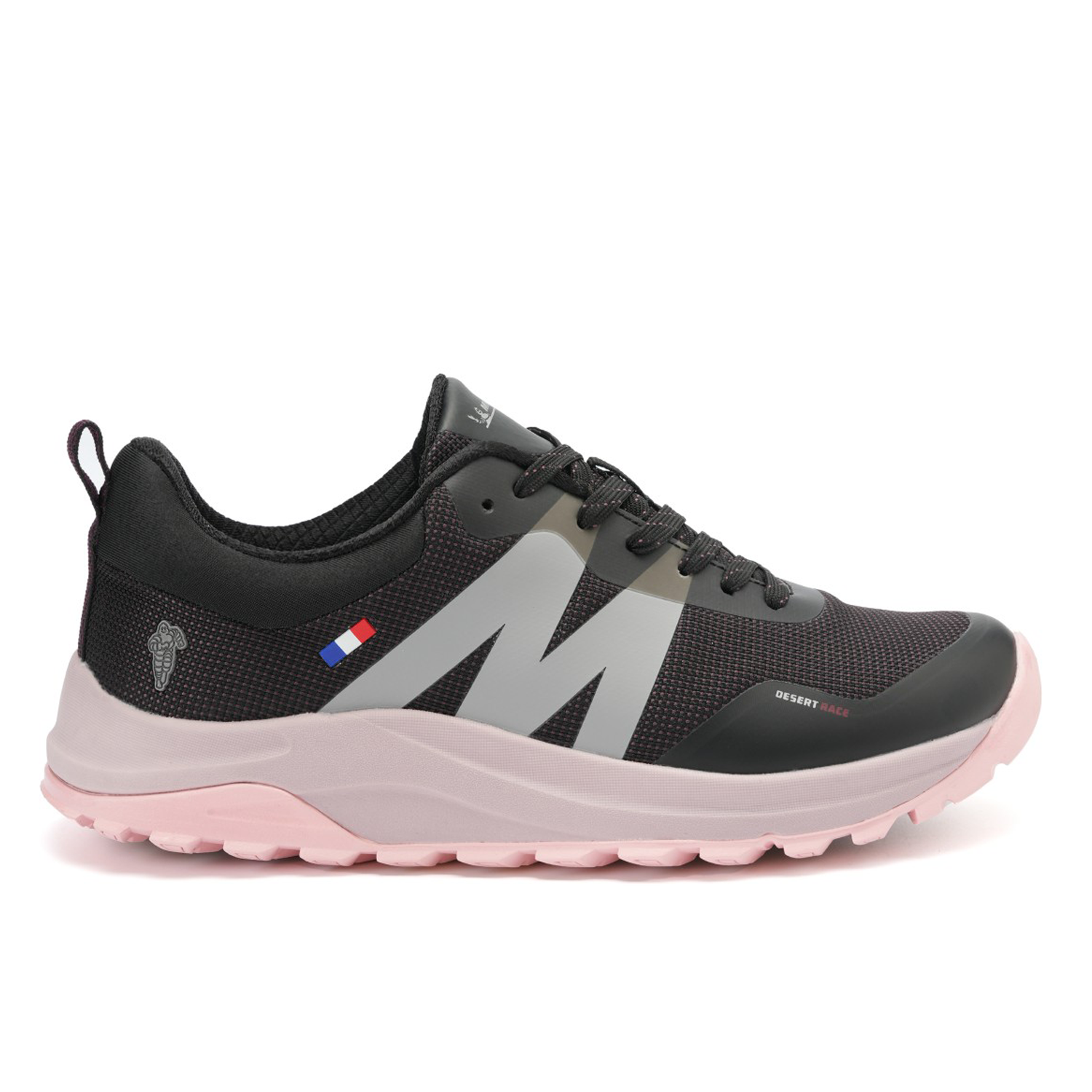 Zapatilla Trail Running Mujer Color Negro y Rosado Michelin DR40-1
