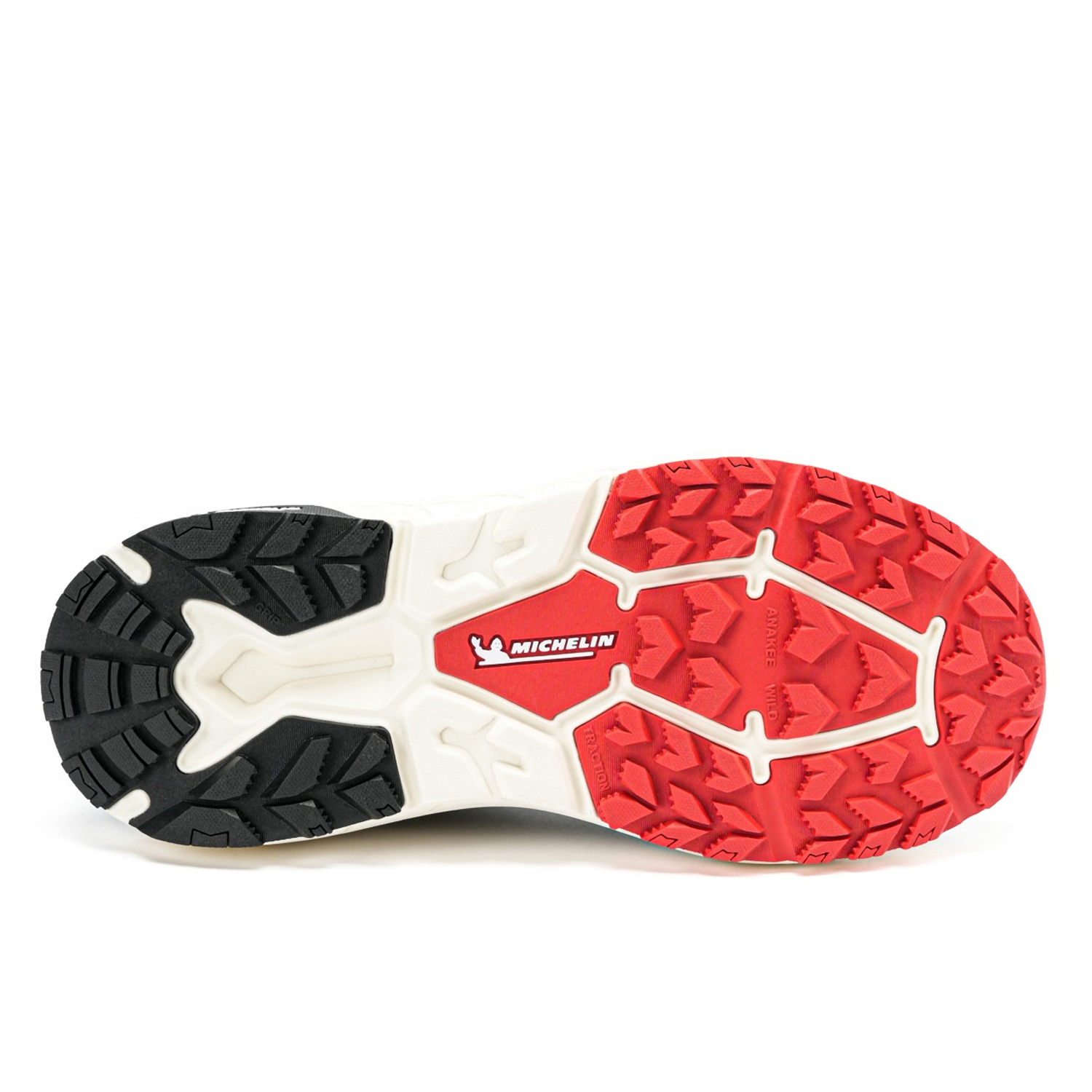 Zapatilla Trail Running Hombre Color Negro y Rojo Michelin AW05-2