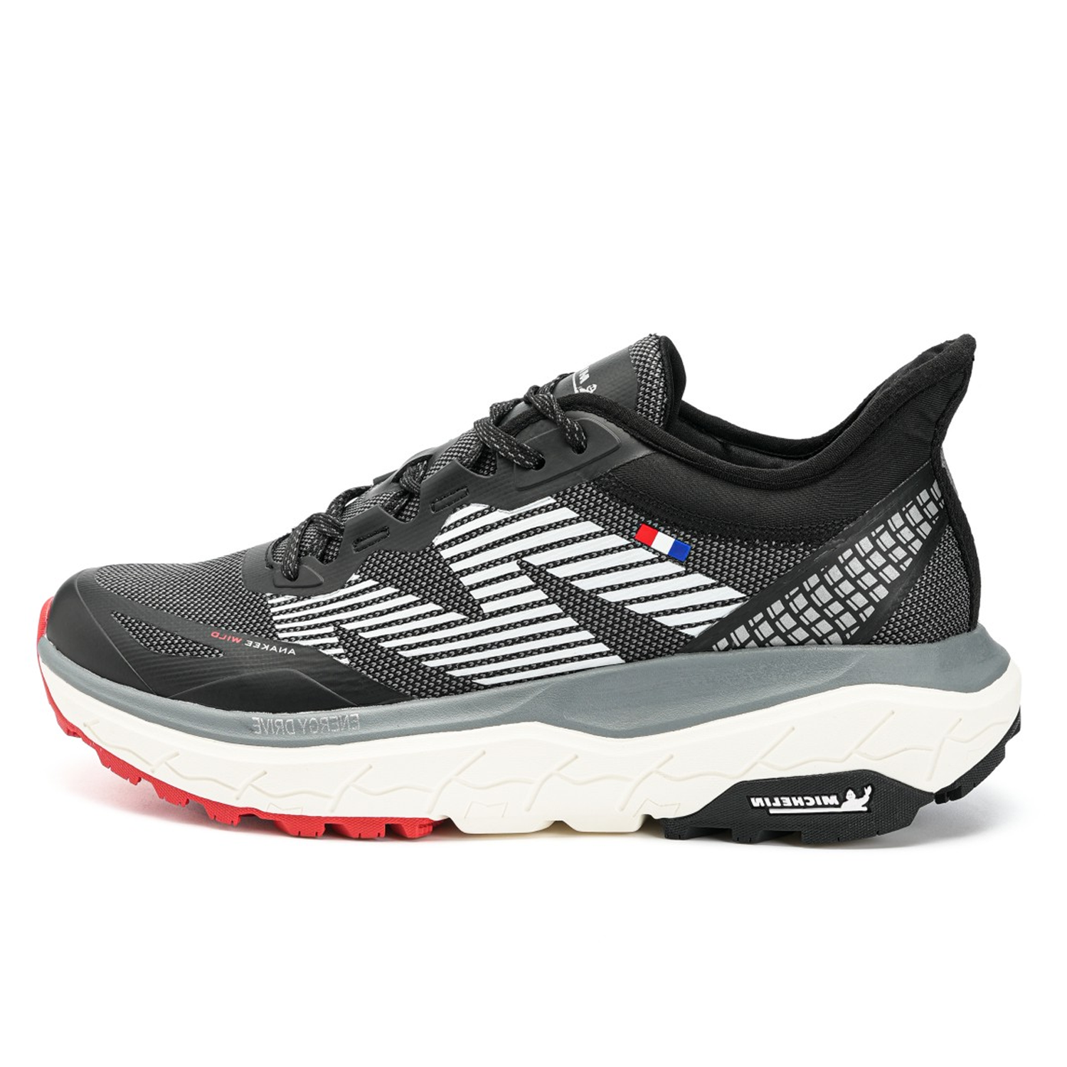 Zapatilla Trail Running Hombre Color Negro y Rojo Michelin AW05-3