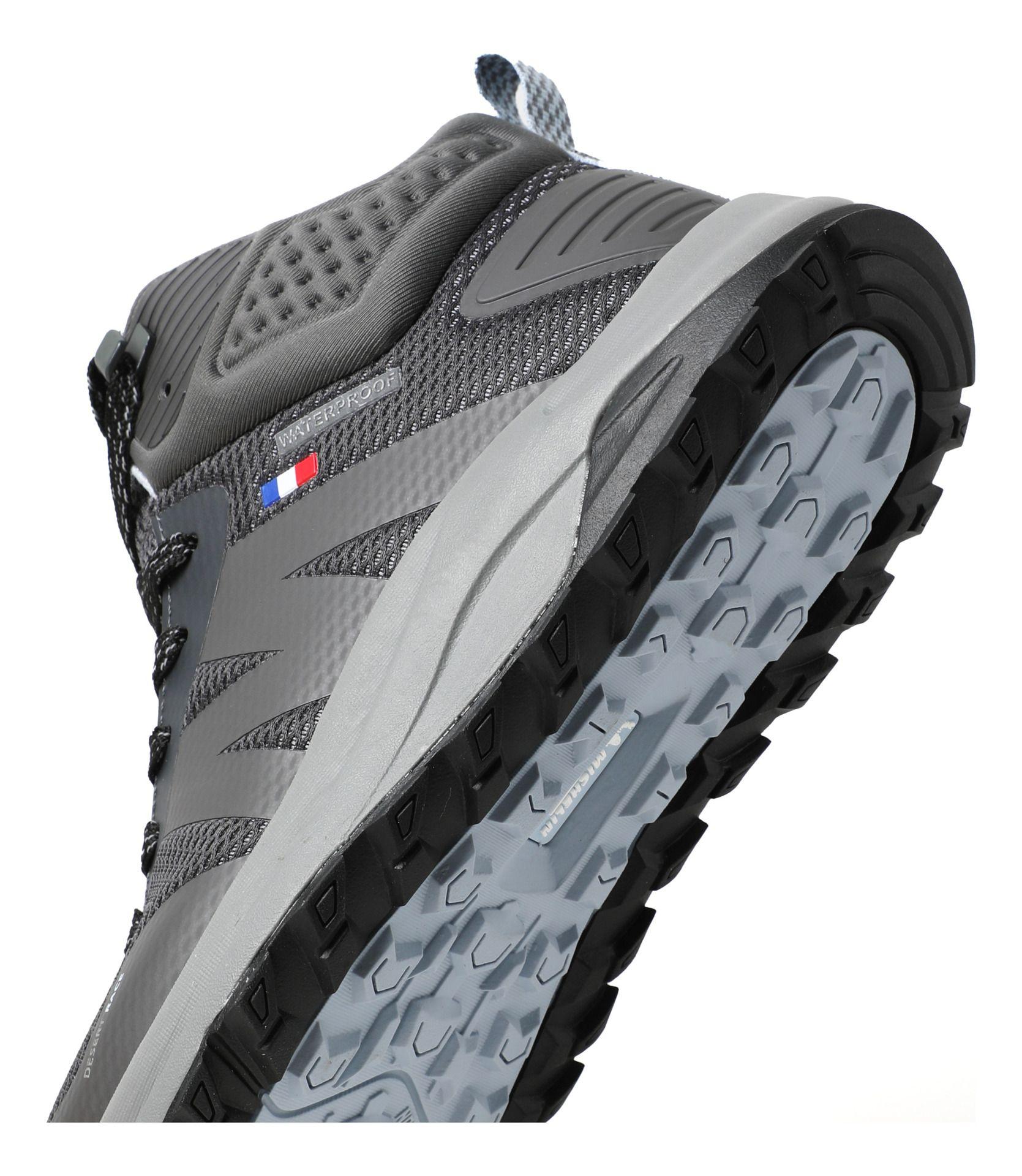 Botín Outdoor Impermeable Caña Alta Mujer Gris Michelin Dr39-4