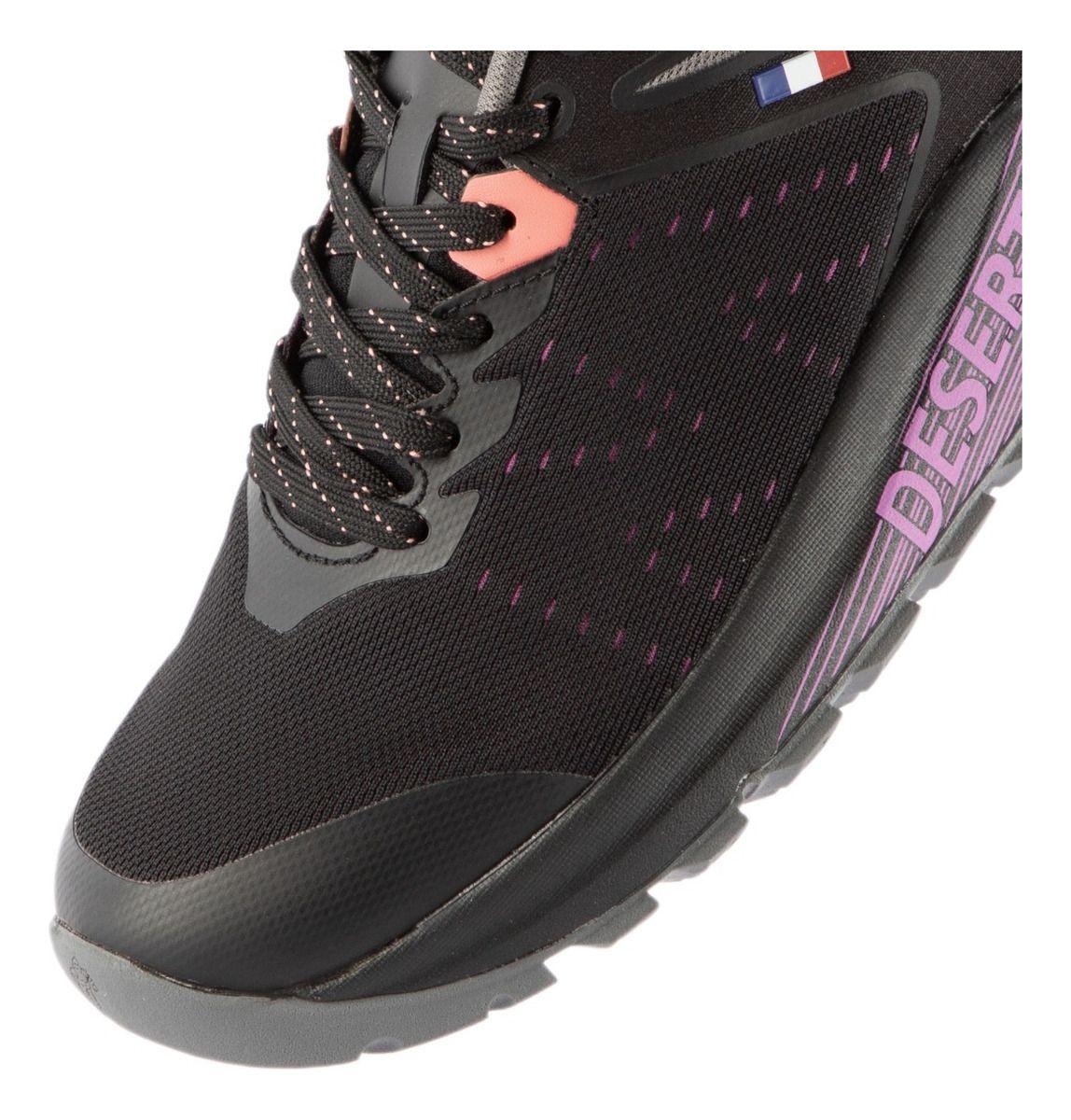 Zapatillas Trail Running Mujer Negro Y Morado Michelin Dr27-4