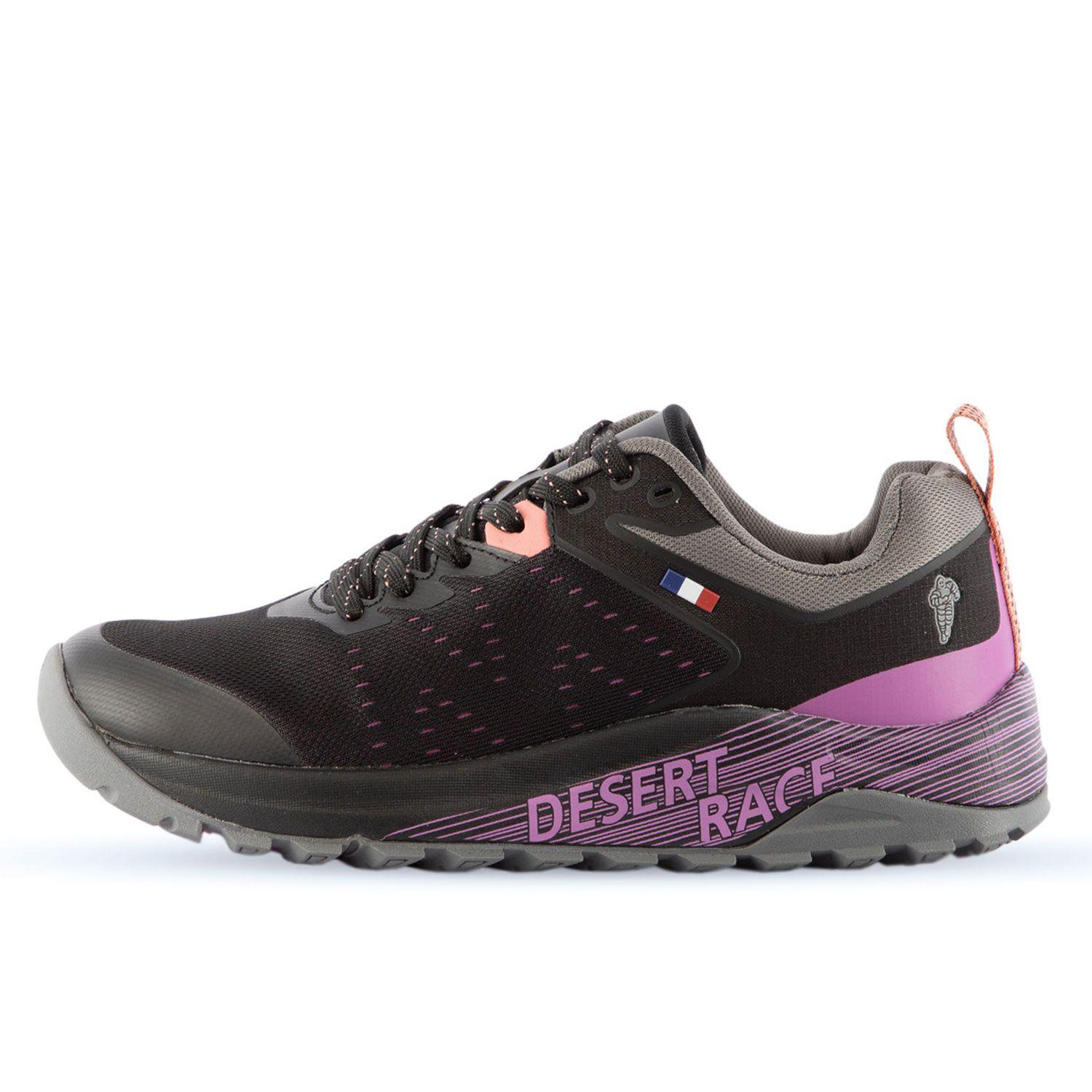 Zapatillas Trail Running Mujer Negro Y Morado Michelin Dr27-3