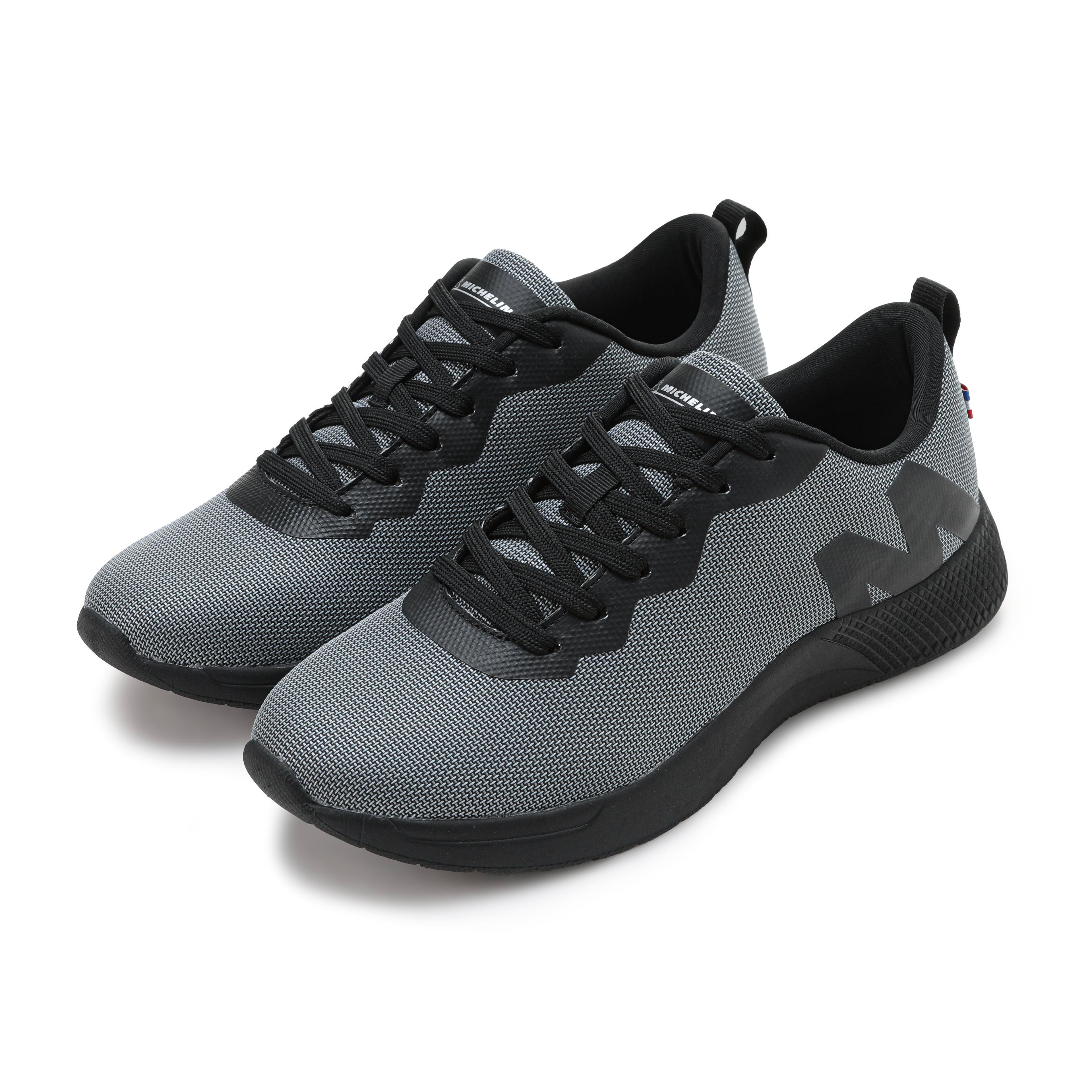 Zapatilla Deportiva Confort Hombre Gris Negro Michelin Cr19-3