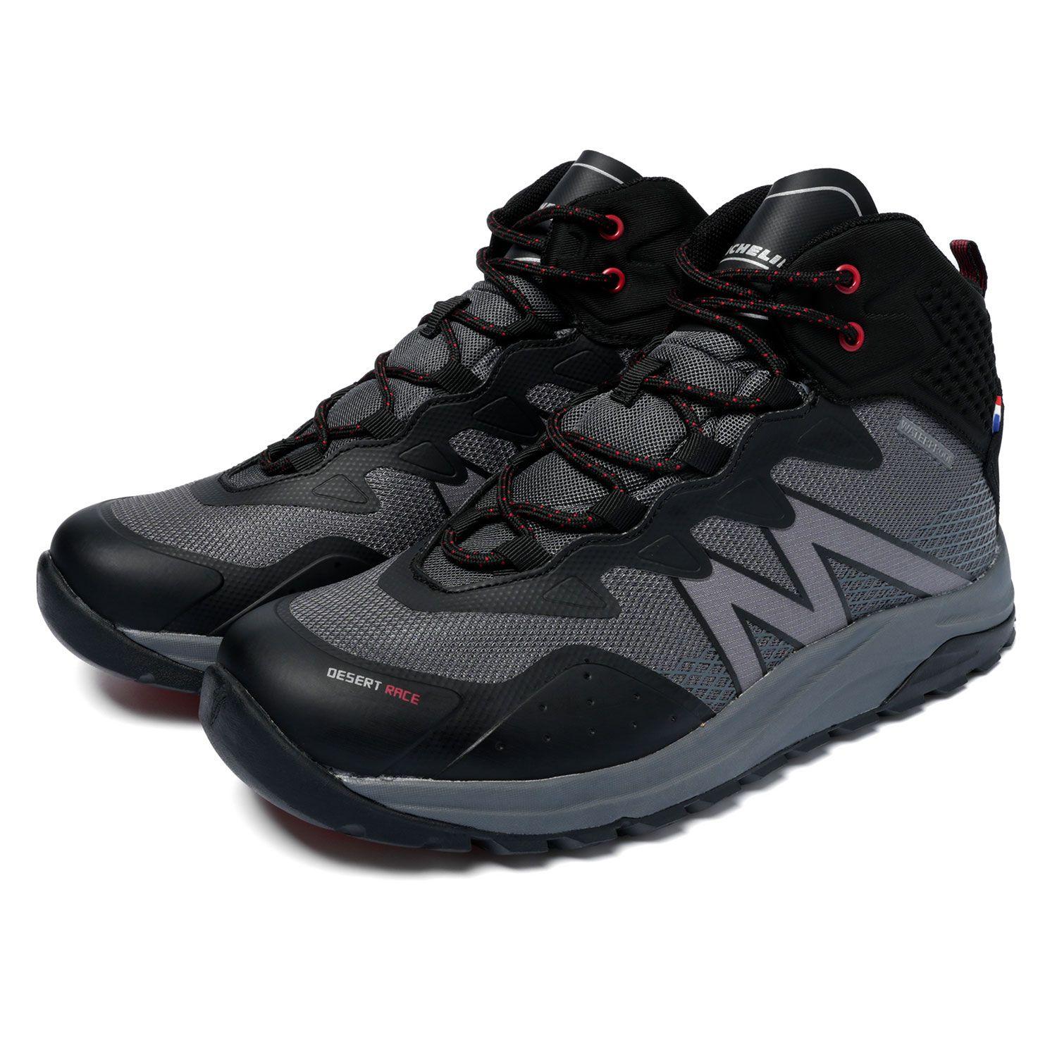 Botín Outdoor Impermeable Hombre Gris Y Negro Michelin Dr19-4