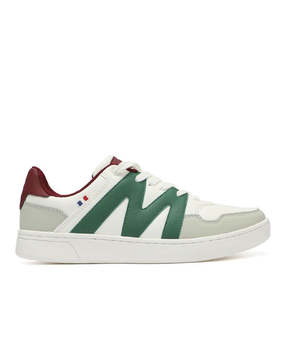 Zapatilla Casual Urbana Hombre Blanco Verde Michelin Ps22-0