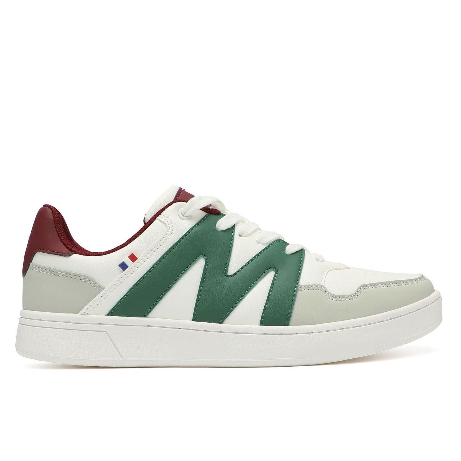 Zapatilla Casual Urbana Hombre Blanco Verde Michelin Ps22-1