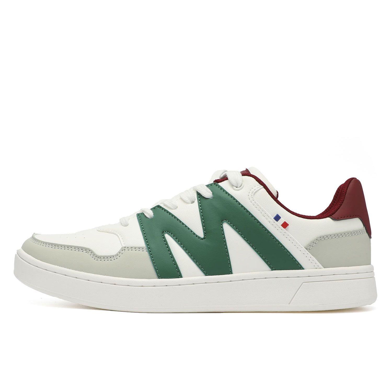 Zapatilla Casual Urbana Hombre Blanco Verde Michelin Ps22-3