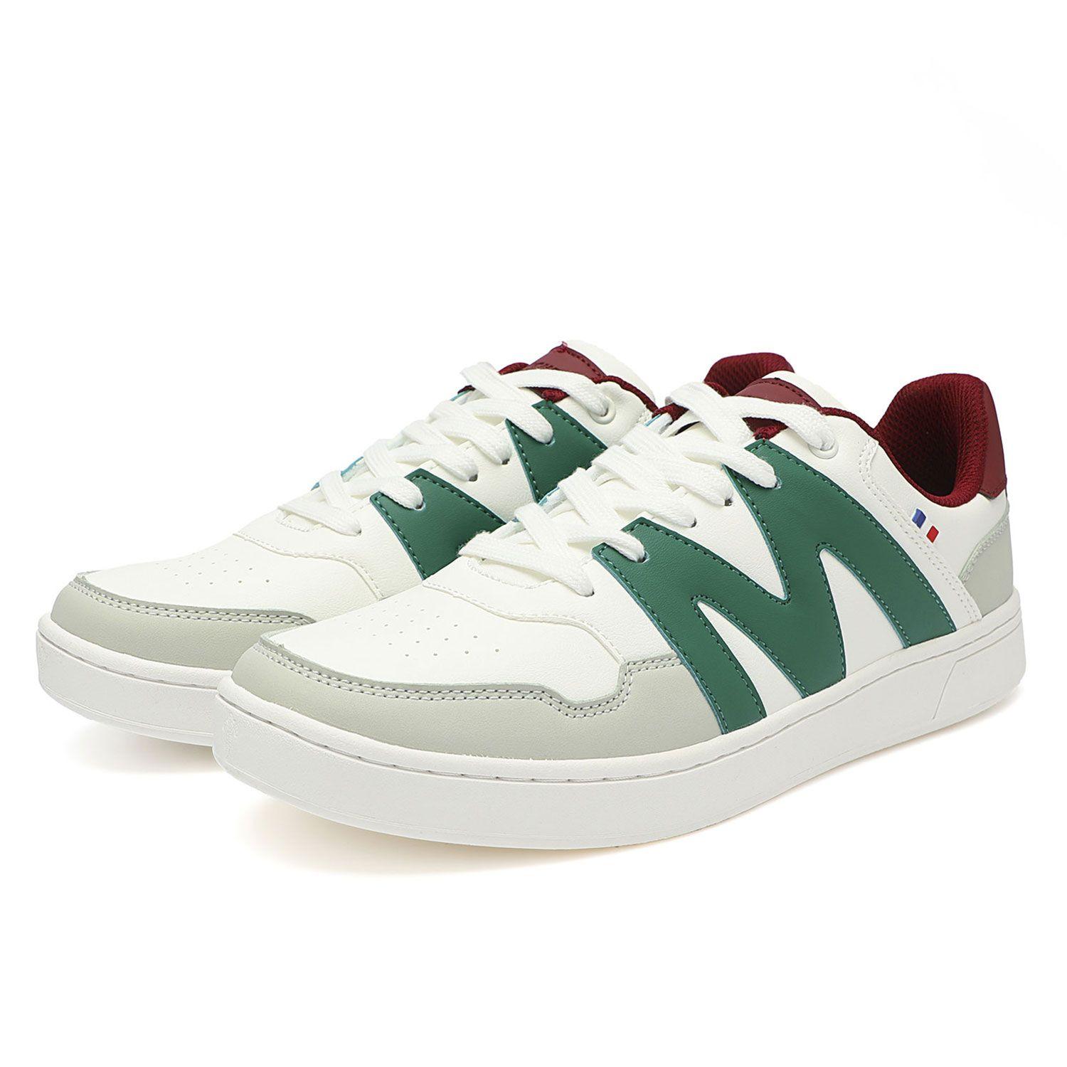Zapatilla Casual Urbana Hombre Blanco Verde Michelin Ps22-4