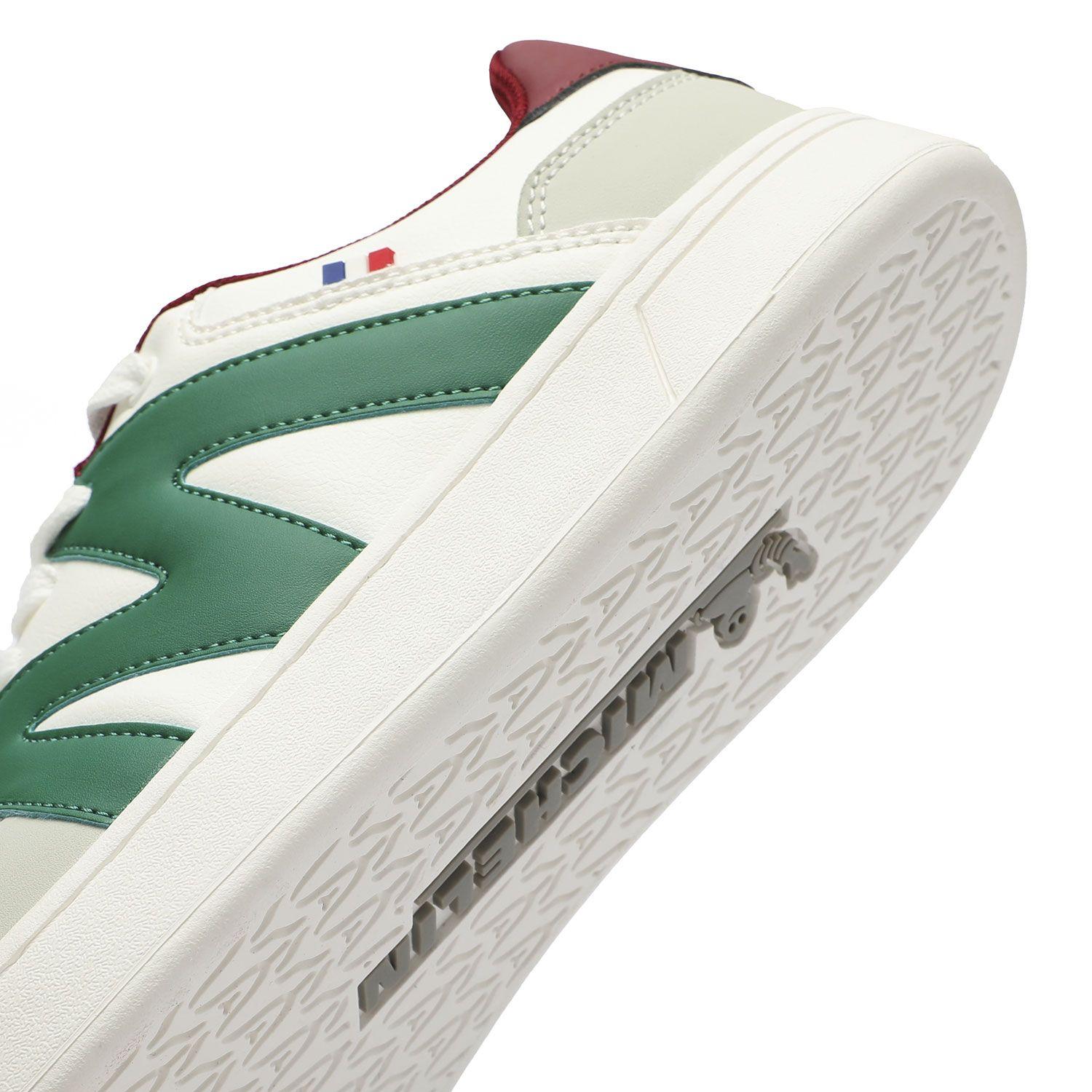 Zapatilla Casual Urbana Hombre Blanco Verde Michelin Ps22-6
