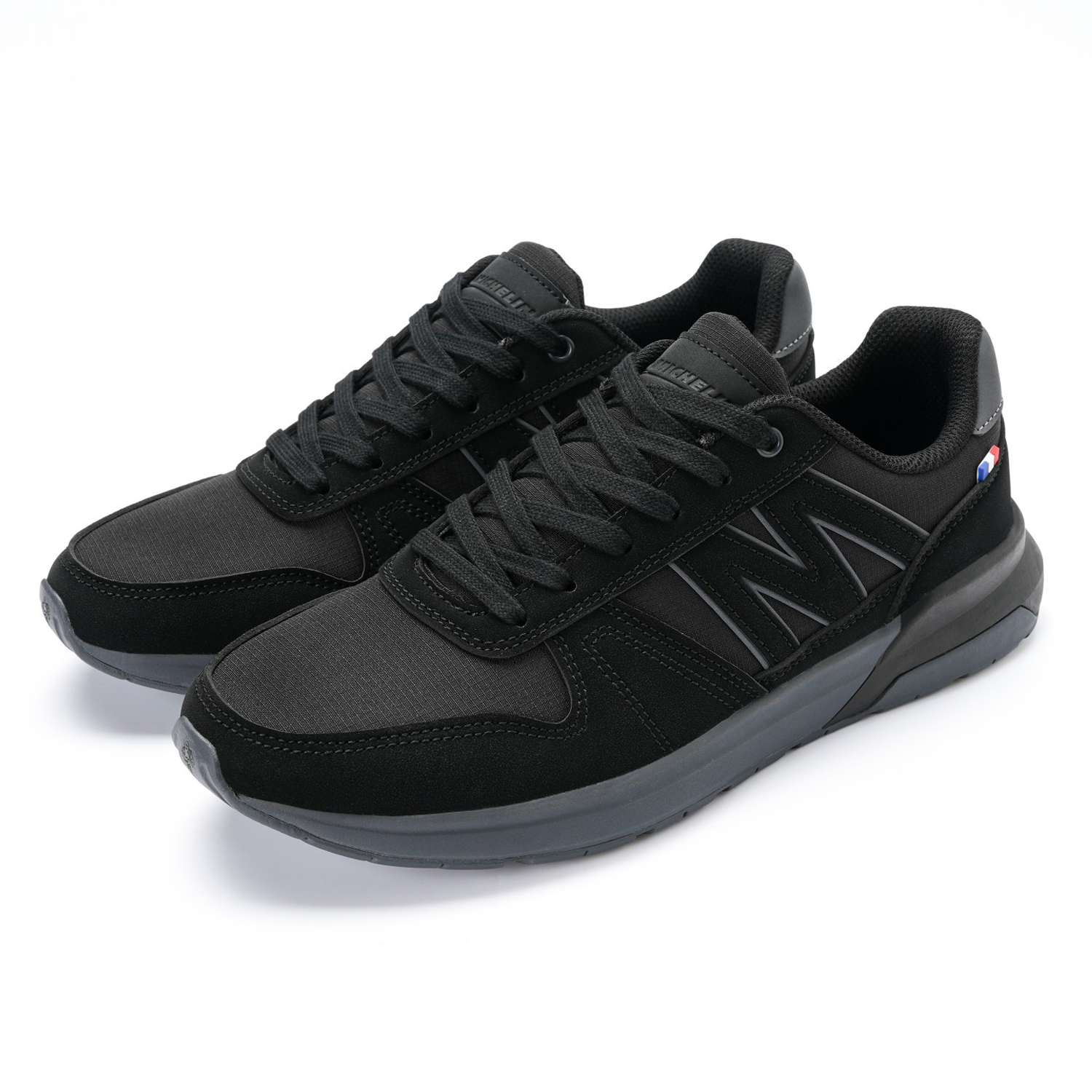Zapatilla Urbana Casual Negro Gris Hombre Michelin Pu20-4