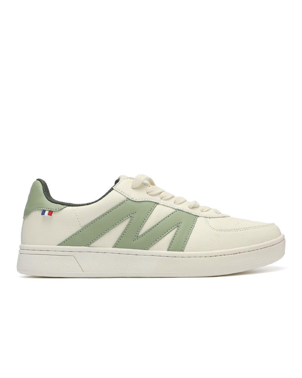 Zapatilla Casual Urbana Hombre Blanco Olivo Michelin Ps20-0