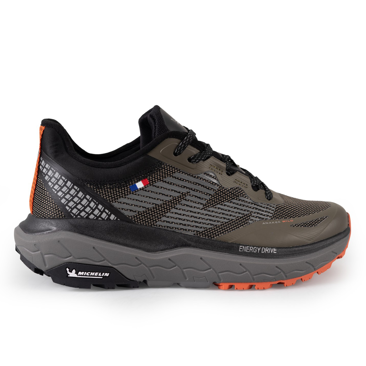 Zapatilla Trail Running Hombre Color Khaki y Negro Michelin AW05-1