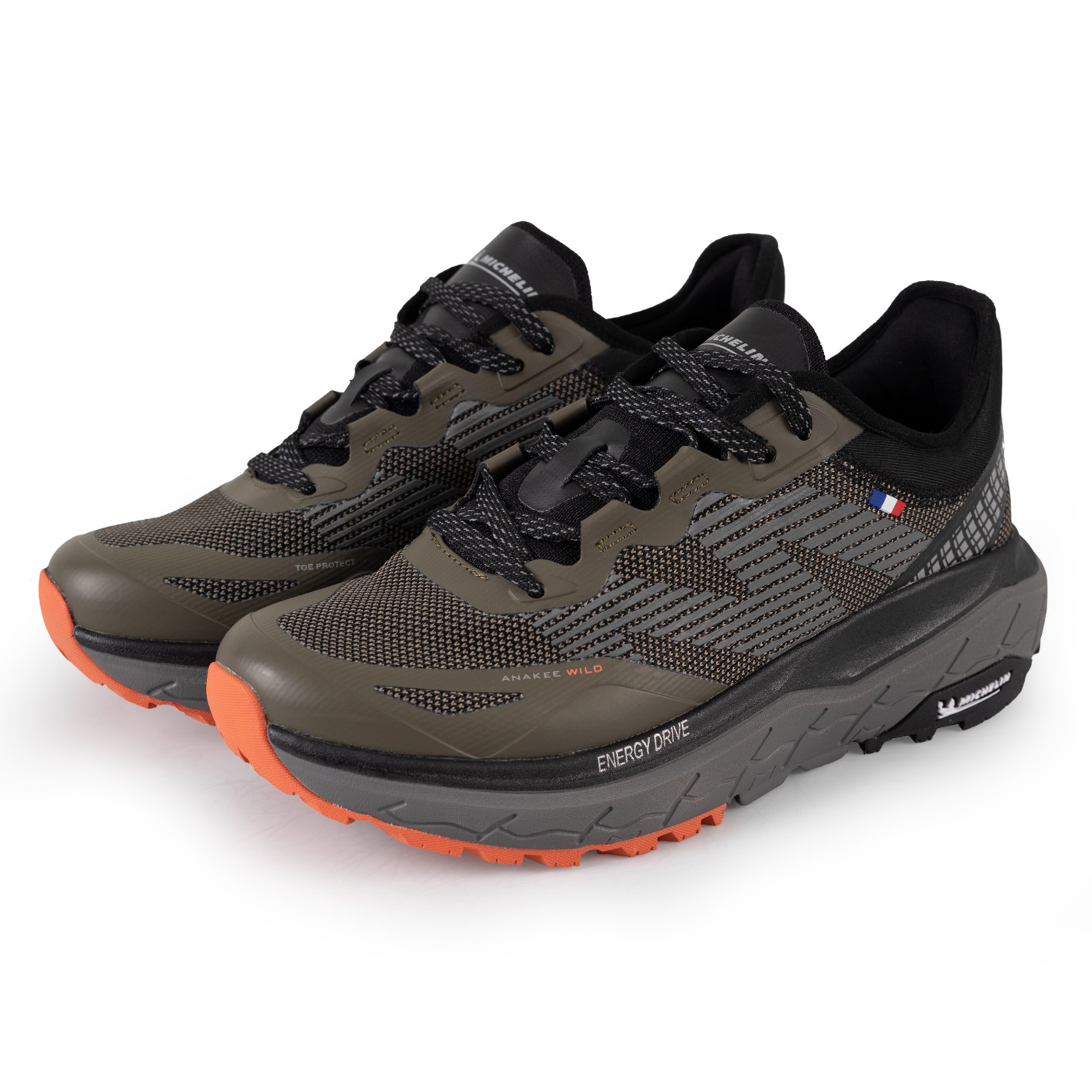 Zapatilla Deportiva Trail Hombre Khaki Negro Michelin Aw05-4