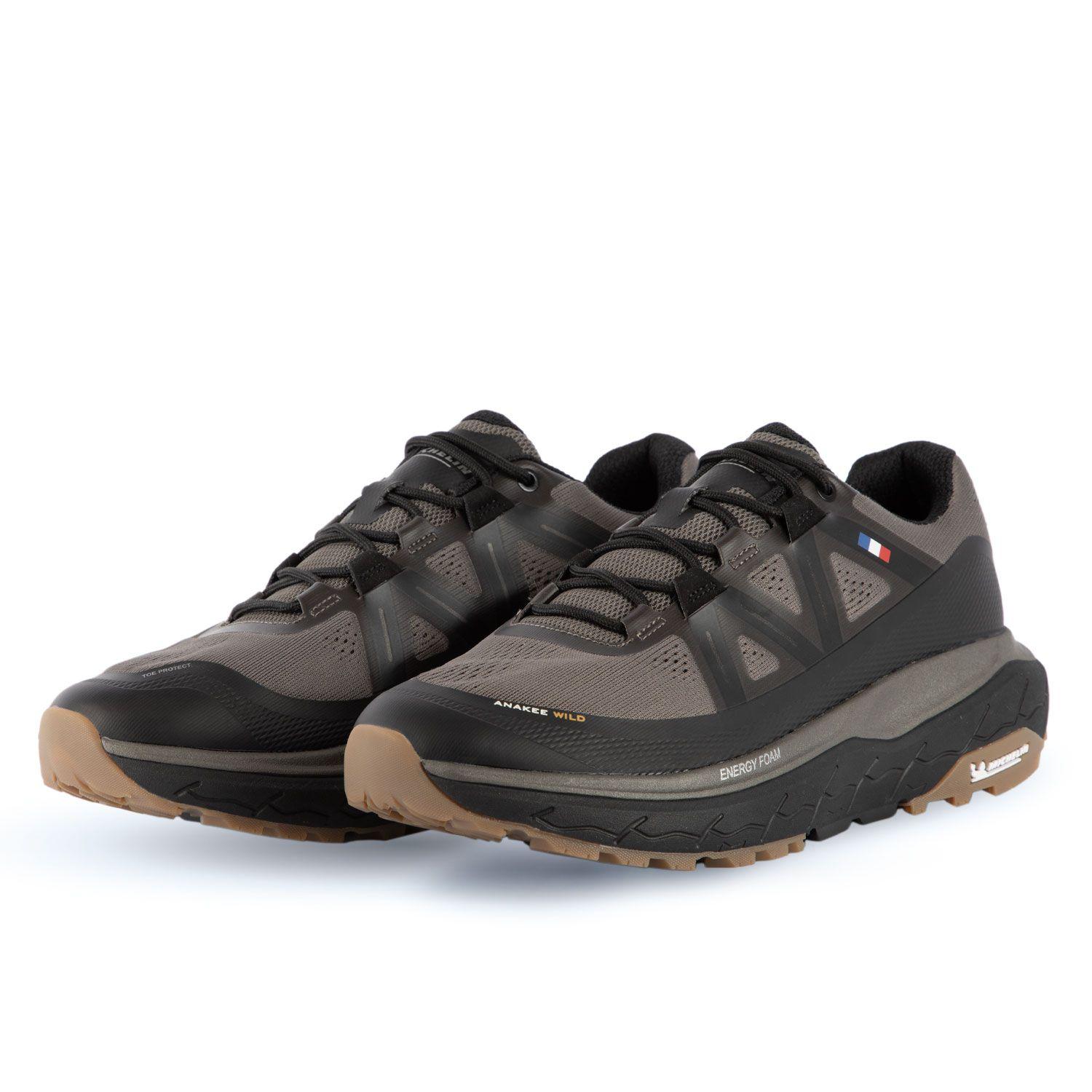 Zapatilla Trail Running Hombre Negro Y Gris Michelin Aw02-4