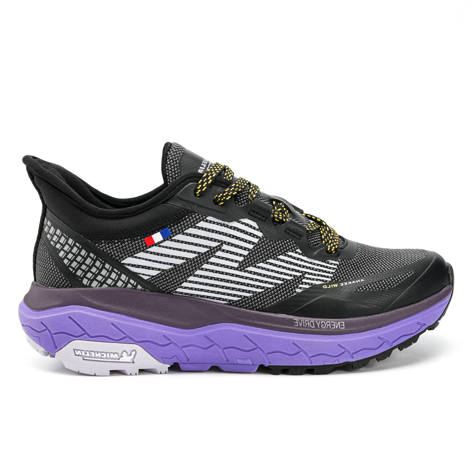 Zapatilla Trail Running Mujer Color Negro y Morado Michelin AW05-1
