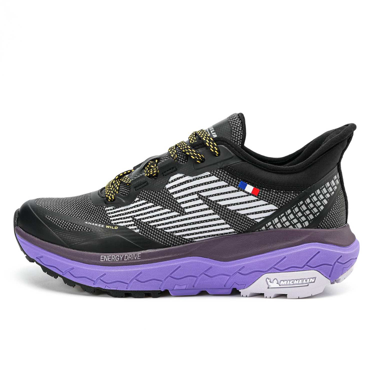 Zapatilla Deportiva Trail Mujer Negro Morado Michelin Aw05-3