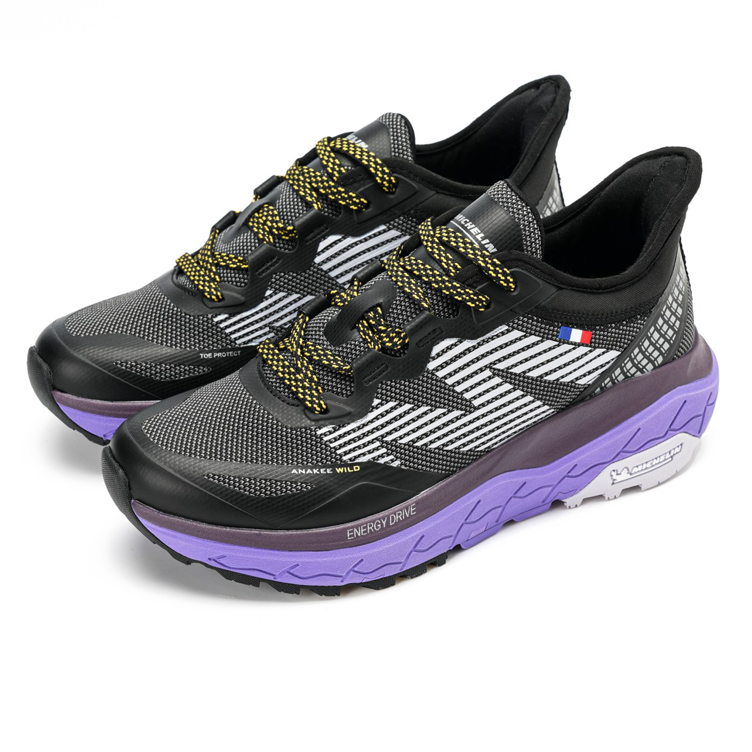 Zapatilla Deportiva Trail Mujer Negro Morado Michelin Aw05-4
