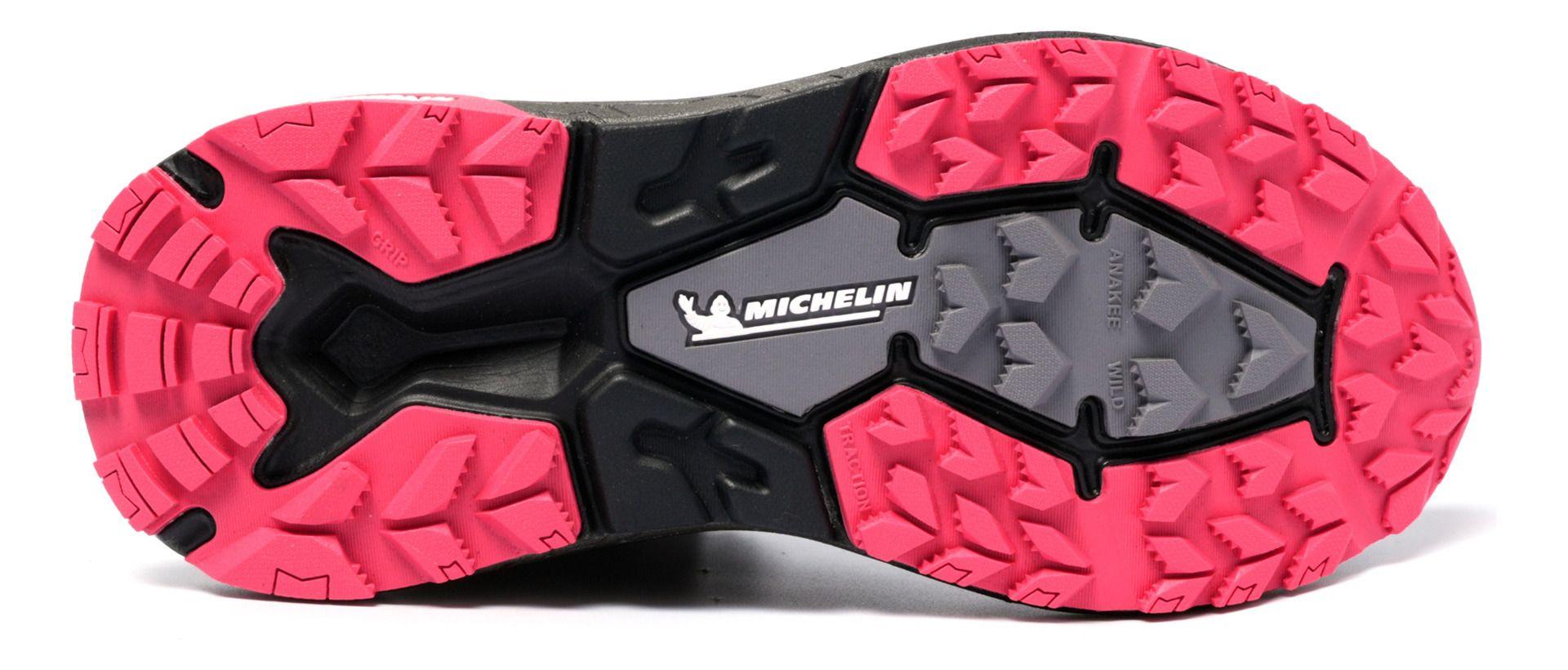 Botín Outdoor Mujer Negro y Fucsia Impermeable Michelin Aw03-5