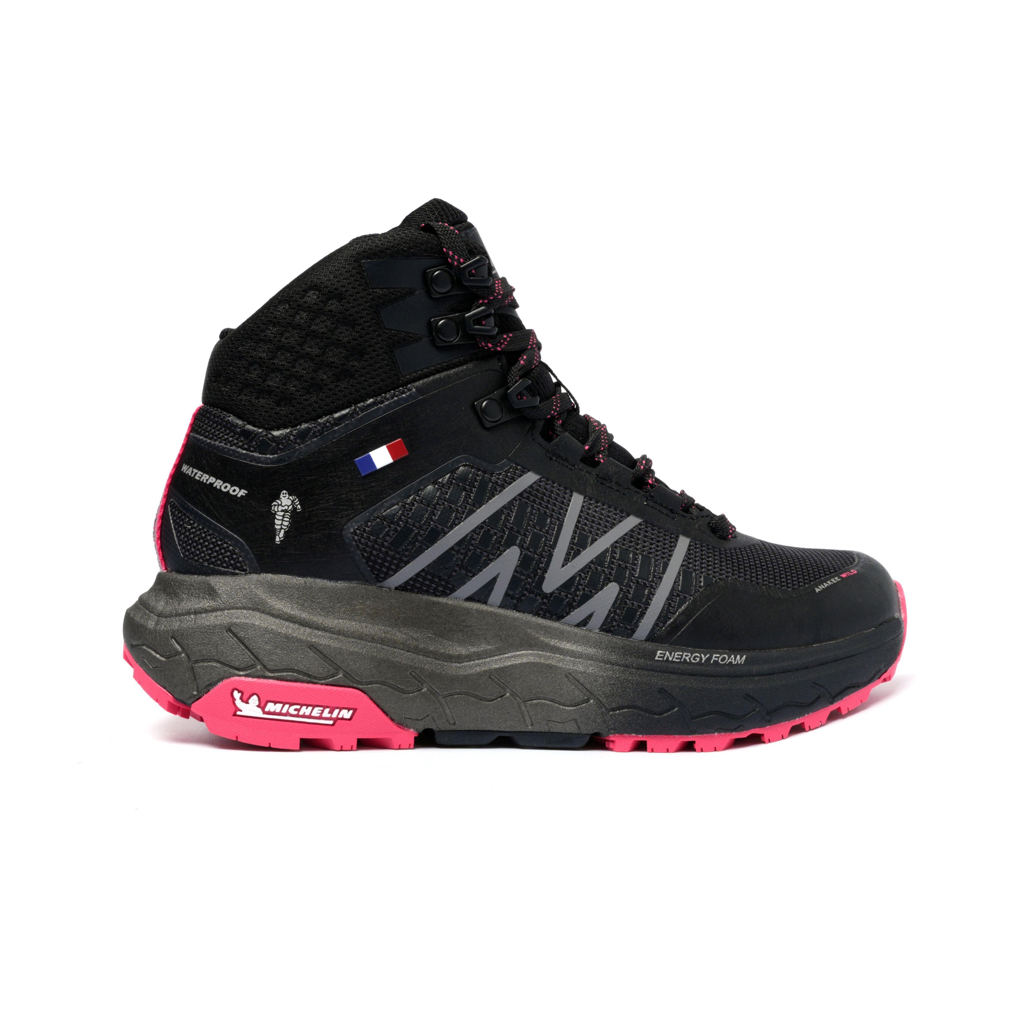 Zapatillas Deportivas Trail Mujer Negro Fucsia Michelin Aw03-1