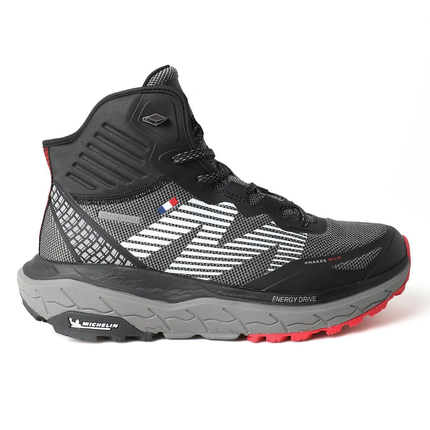 Botín Zapatilla Impermeable Hombre Gris Negro Michelin Aw06-1