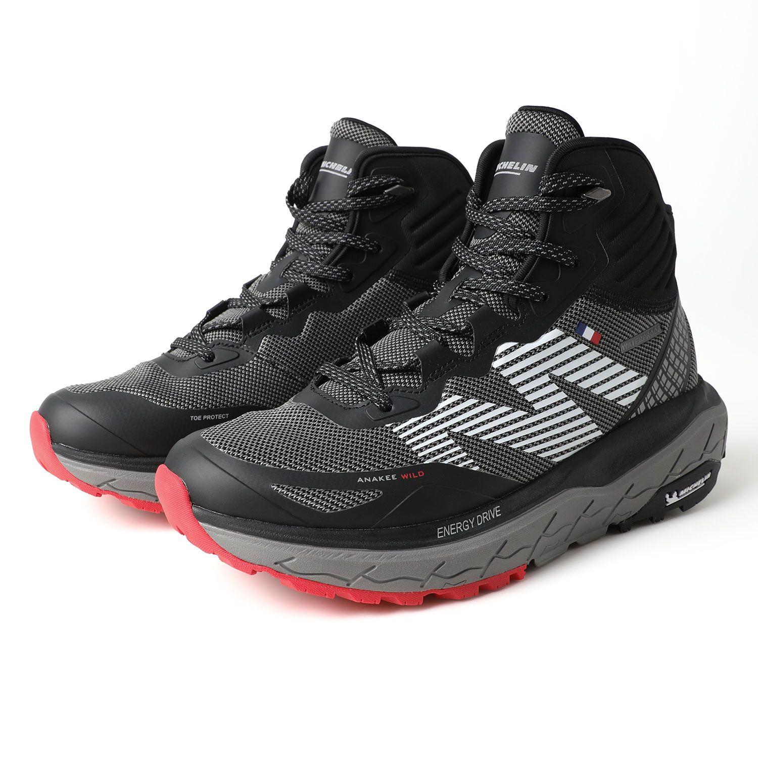 Botín Zapatilla Impermeable Hombre Gris Negro Michelin Aw06-4