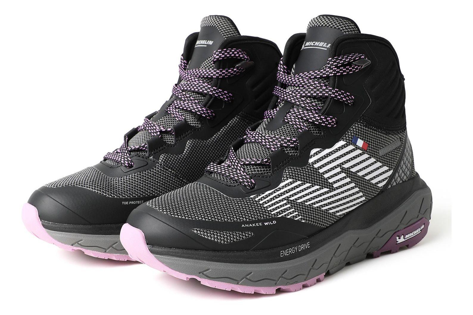 Botín Impermeable Caña Alta Negro Rosa Mujer Michelin Aw06-5