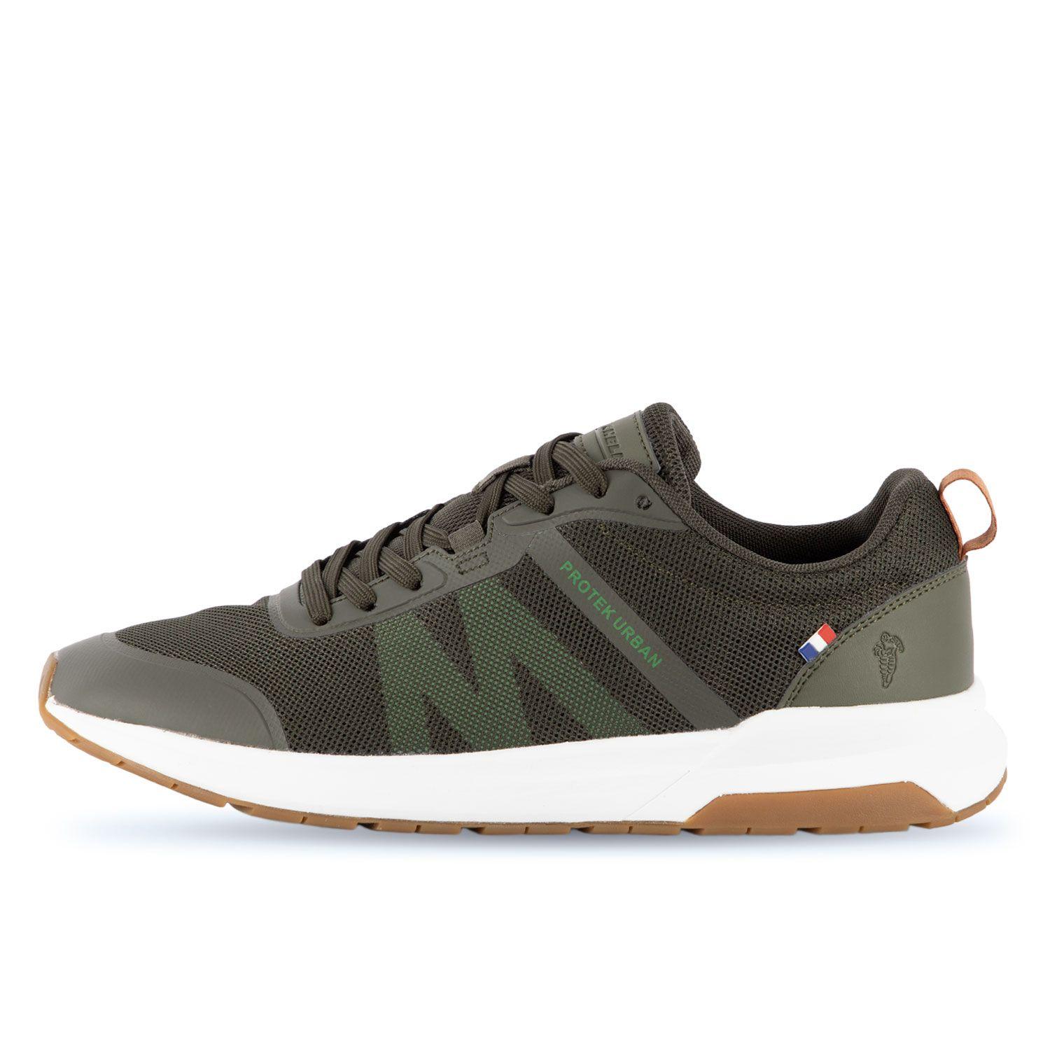 Zapatilla Urbana Hombre Verde Naranjo Oscuro Michelin Pu15-2