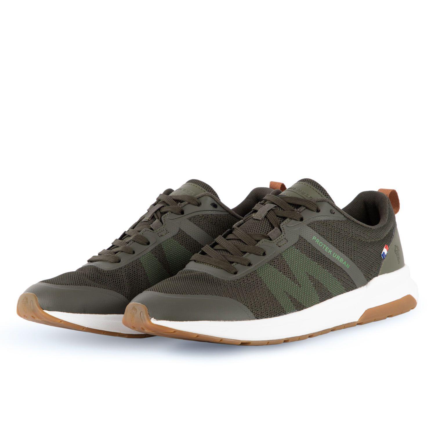 Zapatilla Urbana Hombre Verde Naranjo Oscuro Michelin Pu15-3