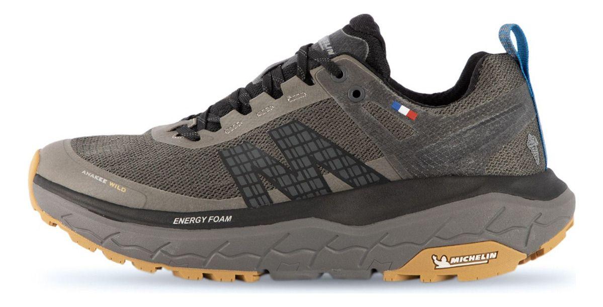 Zapatilla Michelin Hombre Aw01 Gris Oscuro Azul Trail-2