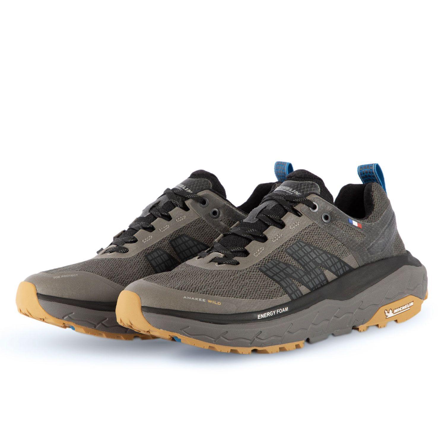 Zapatilla Trail Running Gris Y Azul Hombre Michelin Aw01-4