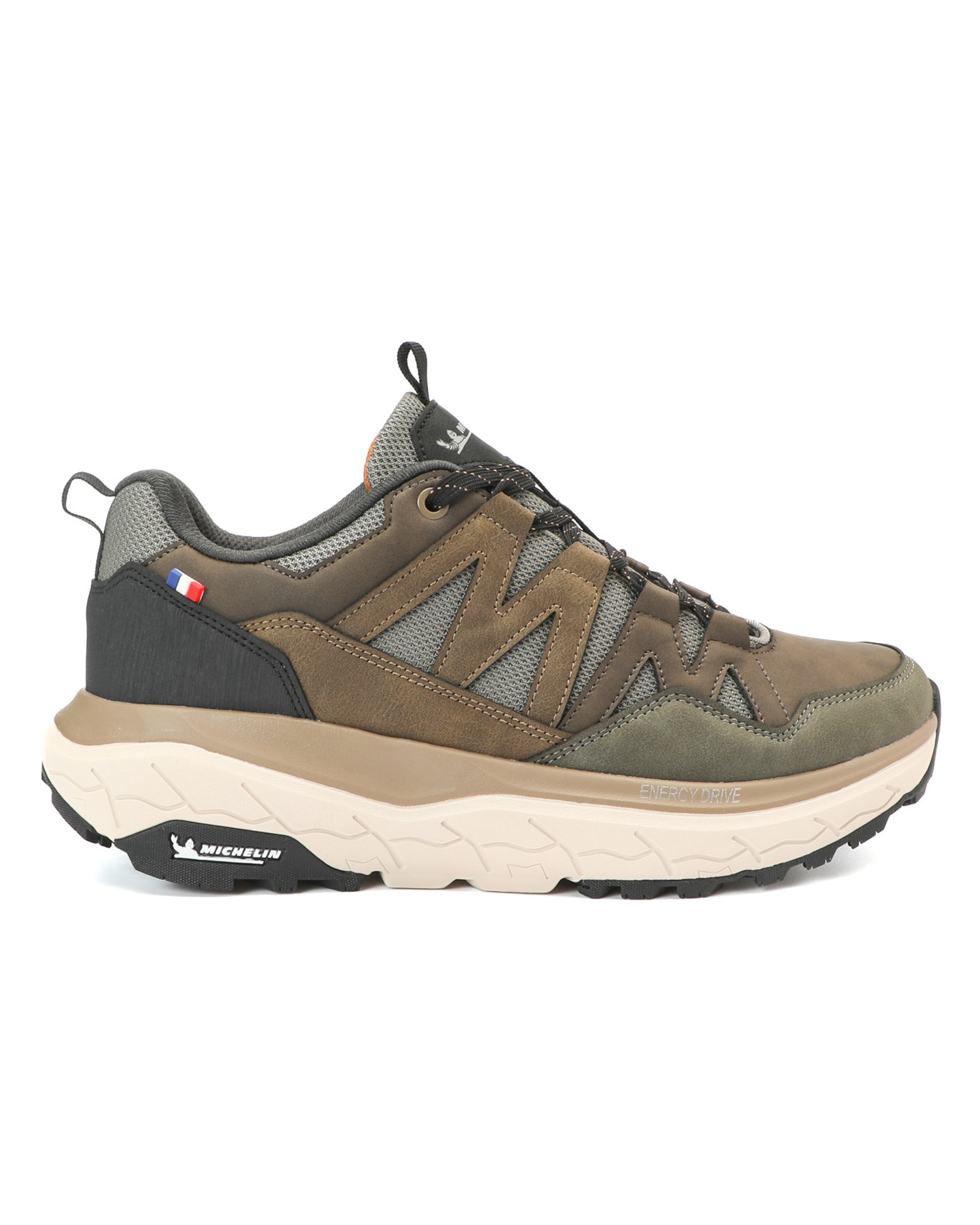 Zapatilla Trail Running Hombre Color Khaki y Café Michelin AW10-0